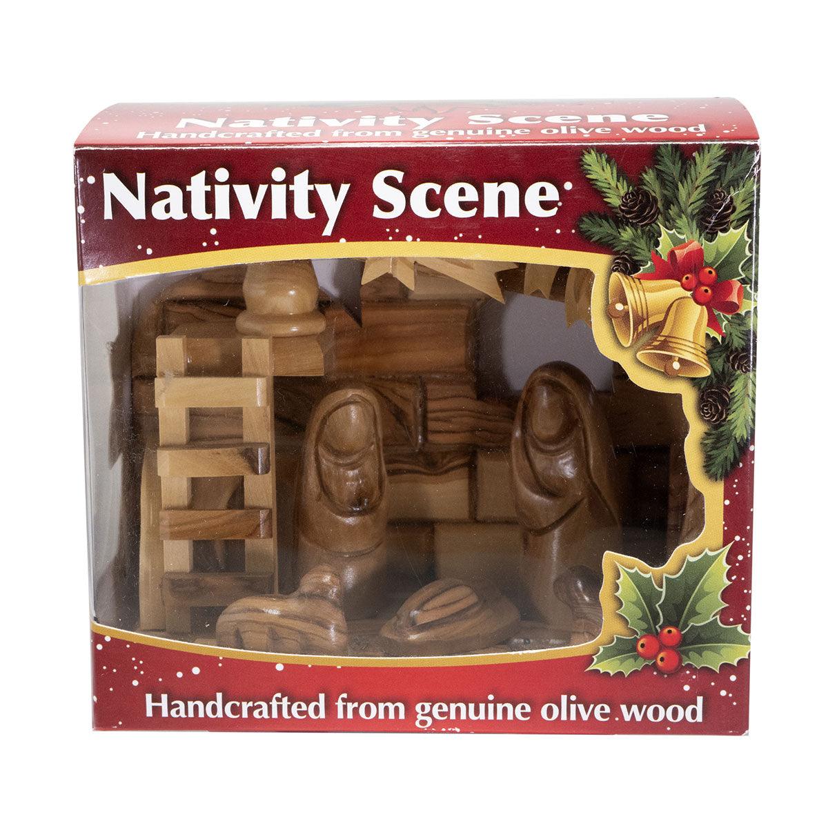 Handcrafted Olive Wood Nativity Scene Set - 5.7 Inch Christmas Figurines for Home Decor, Gift & Holiday Display