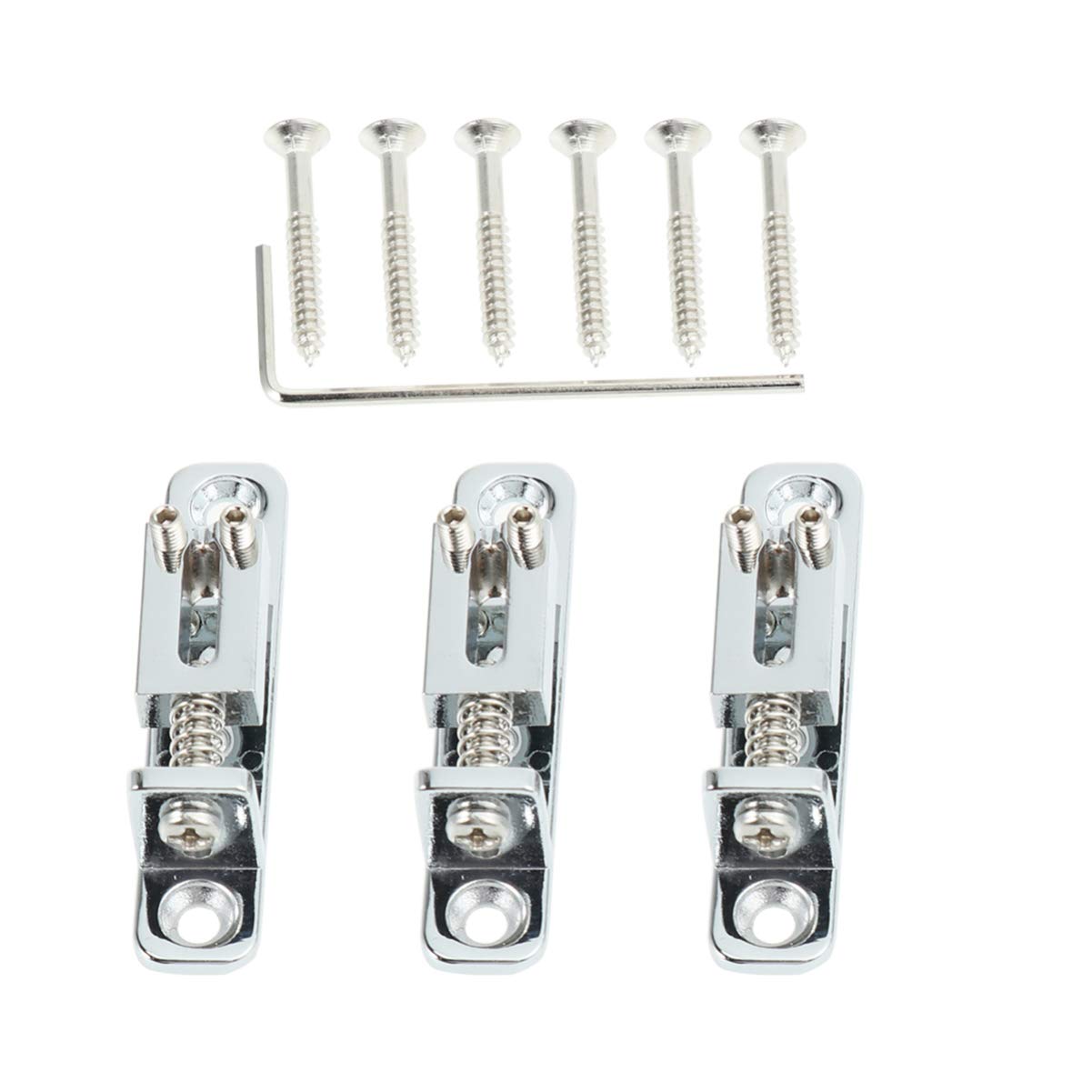 Milisten 3pcs Tremolo Bridge Saddles for Classical & Electric Guitar - Black Roller Saddles for Smooth Vibrato & Stable Tuning | Perfect for Rock, Blues & Stage Performances