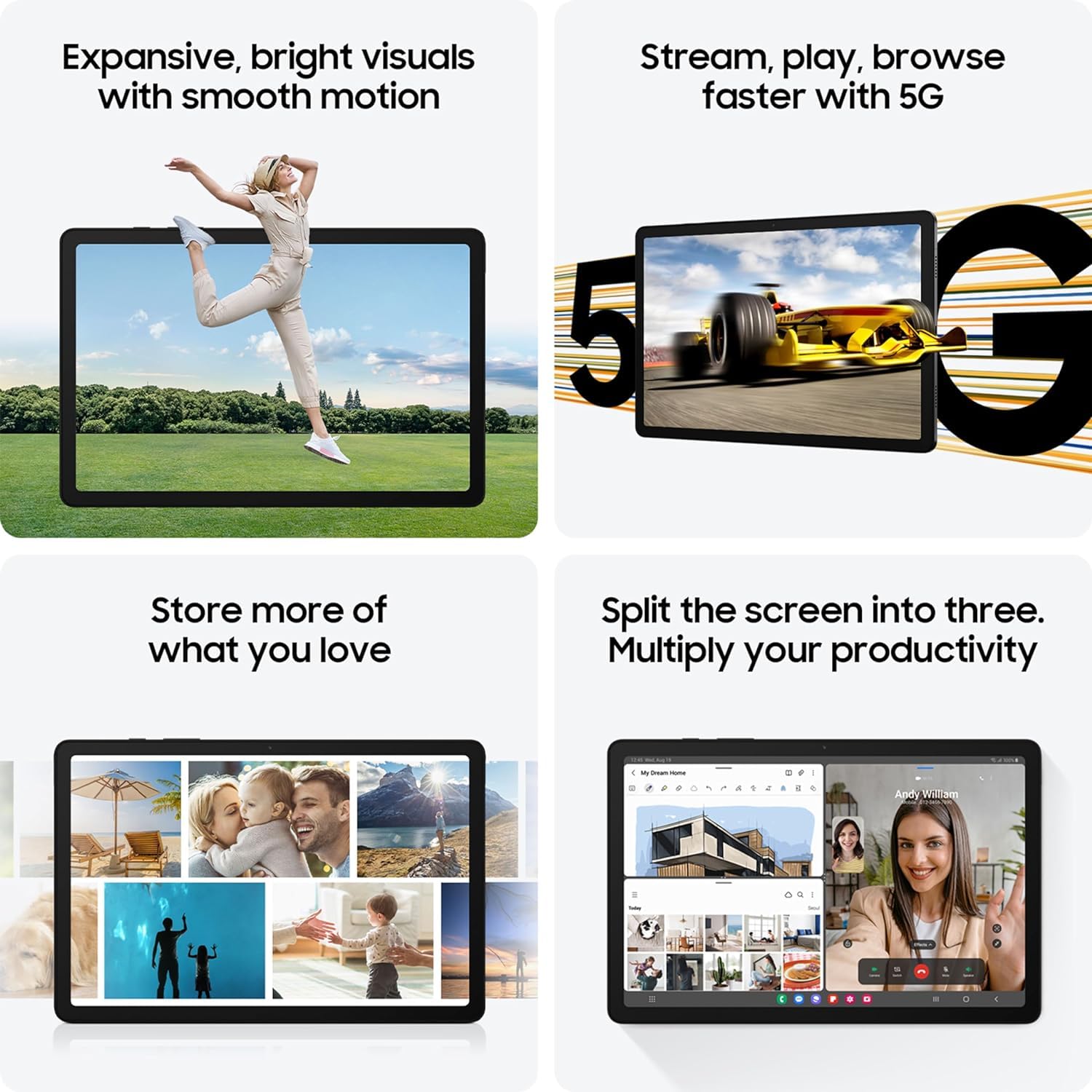 Samsung Galaxy Tab A9+ Plus 11-inch 5G Android Tablet (64GB Storage, WiFi+5G, Gray) - Perfect for Work, Streaming & Gaming on the Go