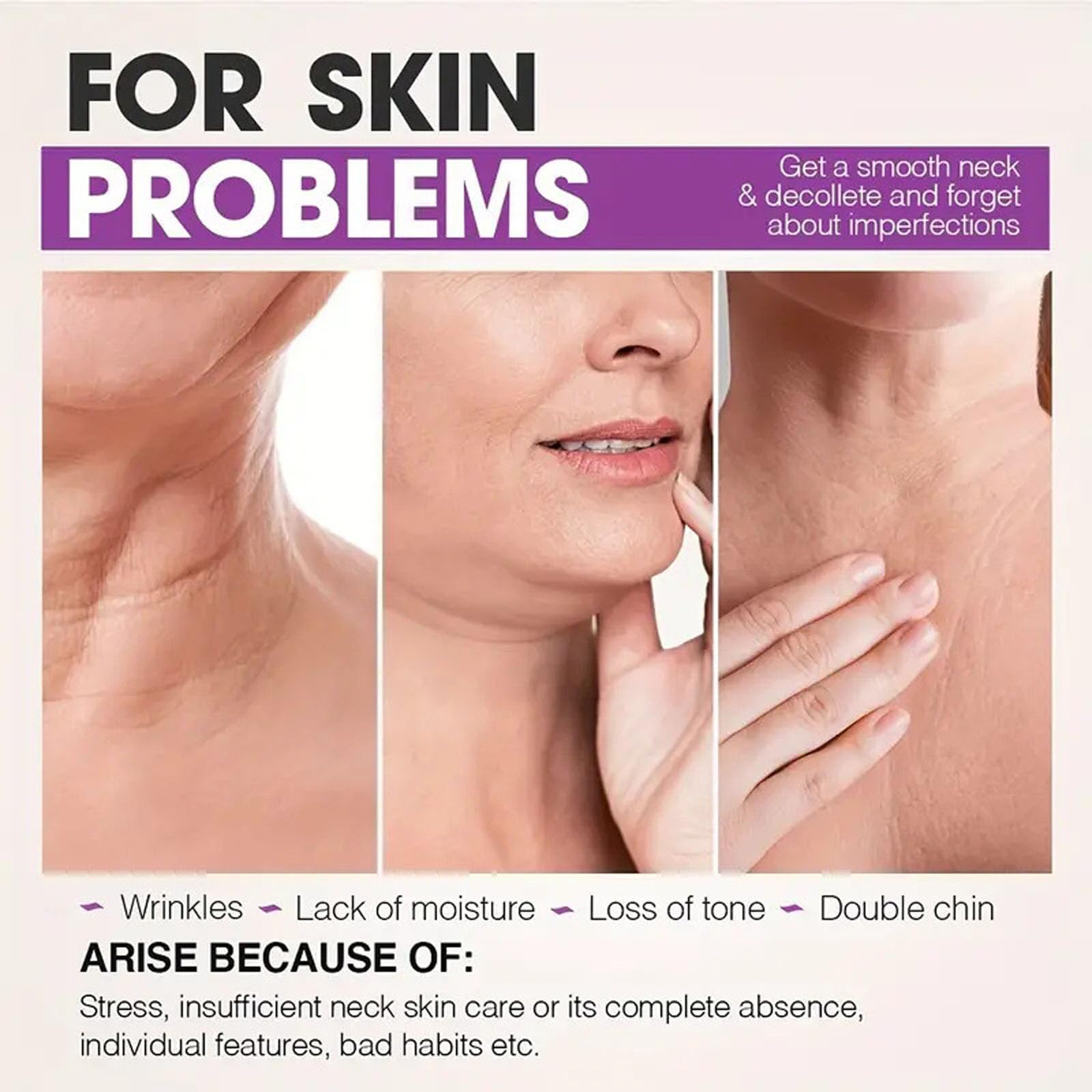 Premium Collagen Face & Neck Tightening Cream - Anti-Wrinkle Firming Moisturizer for Double Chin & Sagging Skin | Lifting & Repairing Treatment for Youthful Glow | Perfect for Daily Skincare Routine & Nighttime Anti-Aging Care