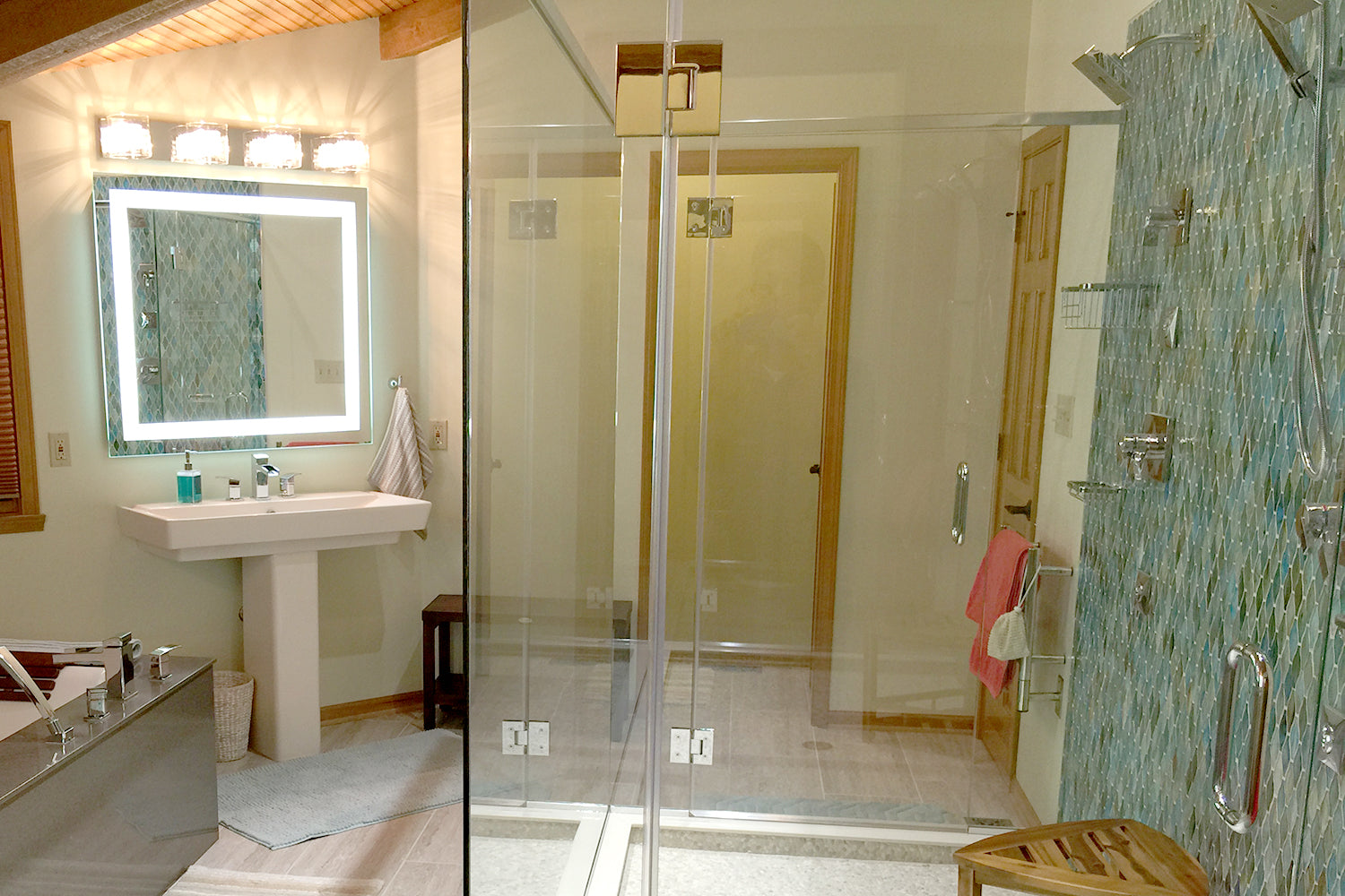 32x32 LED Vanity Mirror with Front Lights - Perfect for Makeup, Grooming & Home Decor