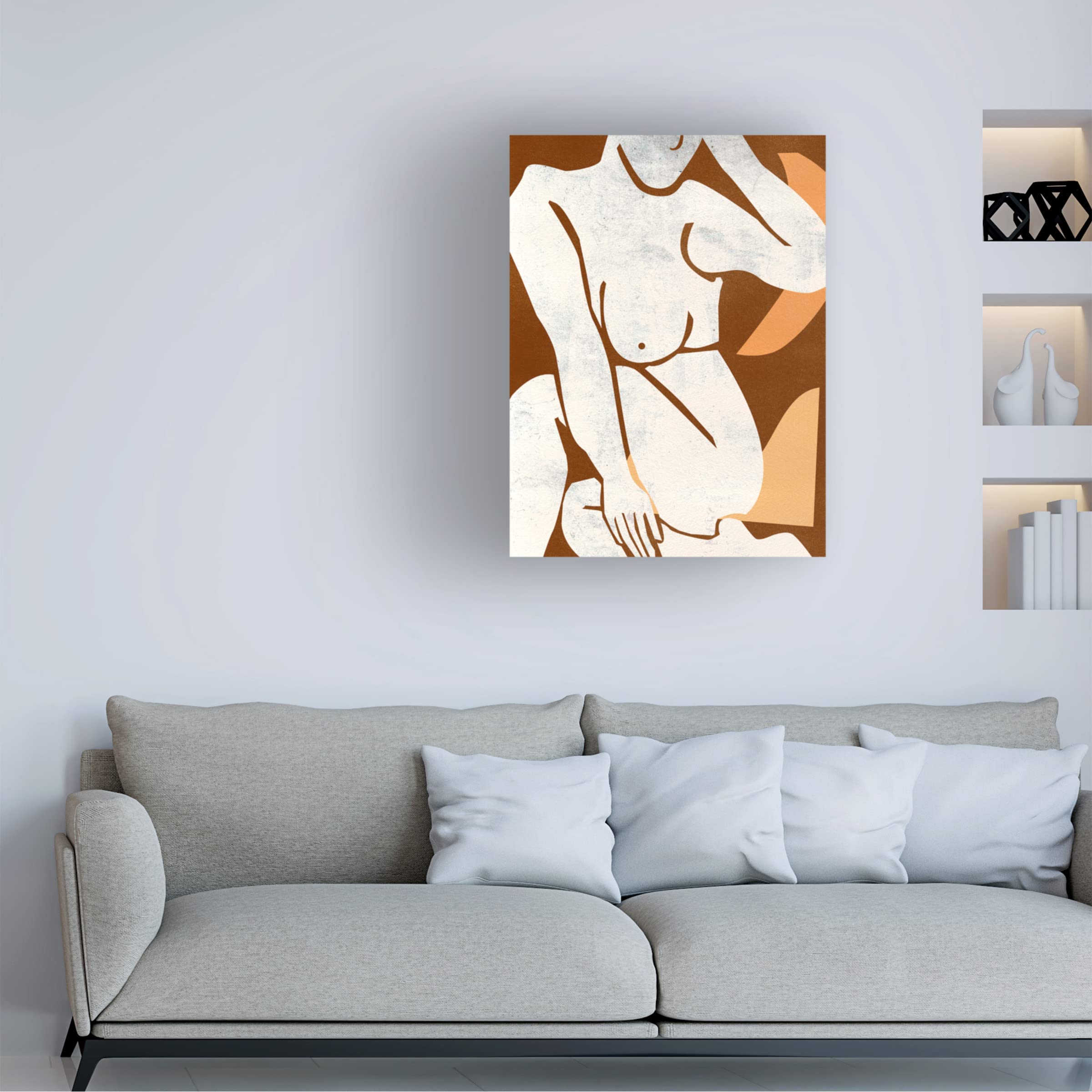 Trademark Fine Art 'Heat IV' Canvas Wall Art by Melissa Wang - Modern Abstract Painting for Living Room, Bedroom & Office Decor