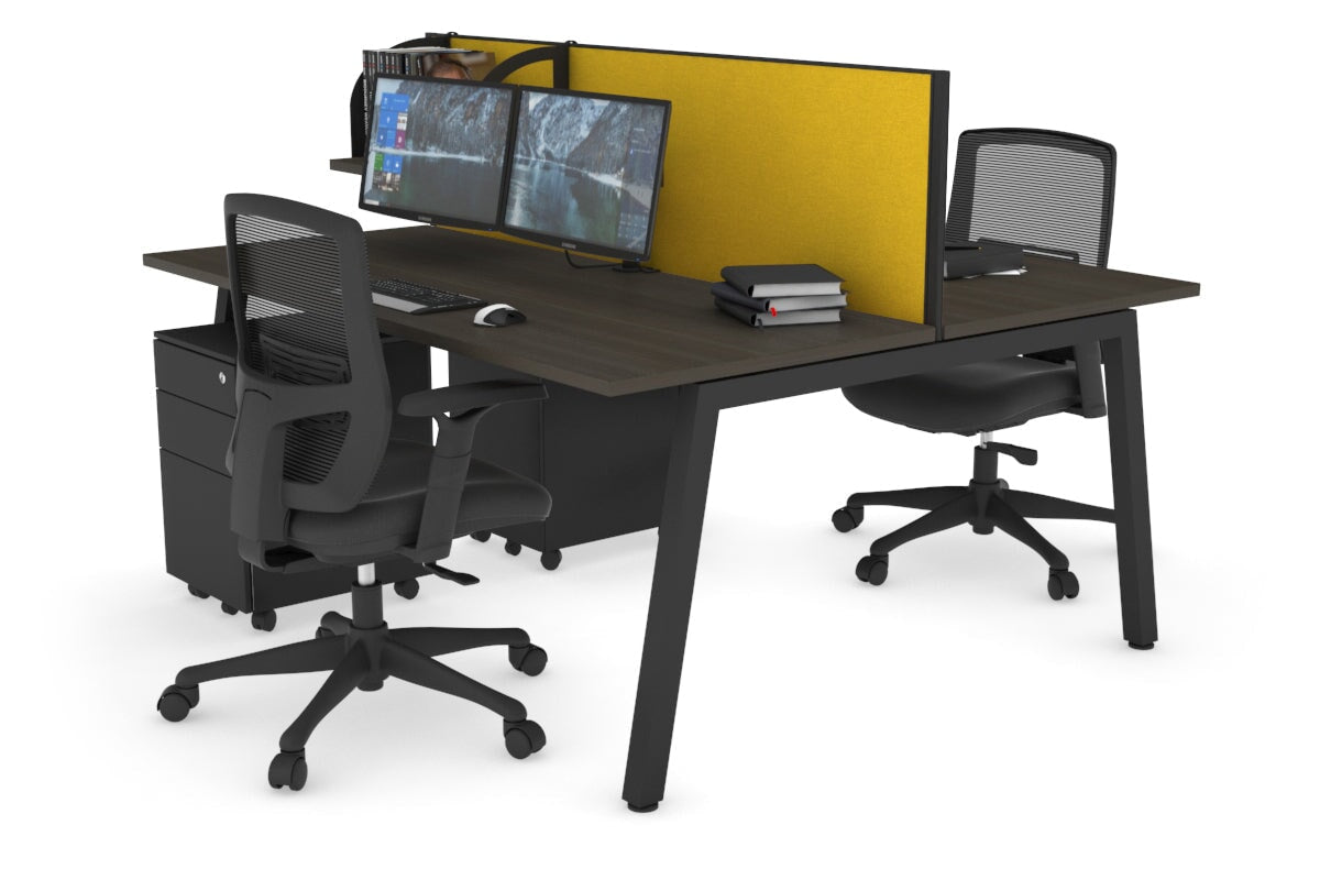 Quadro 2 Person Office Workstation Desk [1400L x 700W] - Perfect for Shared Workspaces & Collaborative Office Environments
