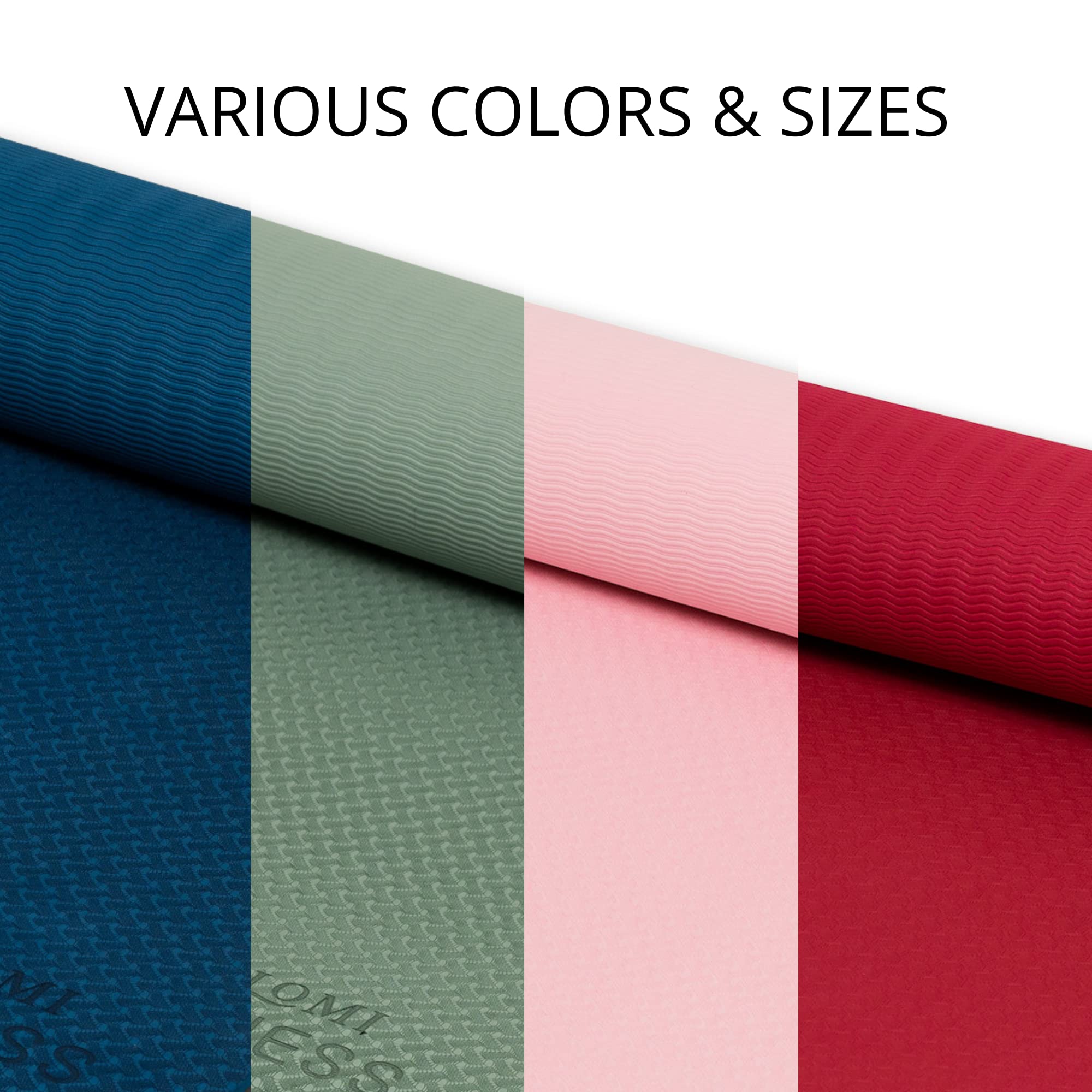 Premium Non-Slip TPE Yoga Mat with Extra Padding - Ultra Grip Exercise Mat for Yoga, Pilates & Home Workouts - Lightweight & Portable with Free Carrying Strap - Ideal for Gym, Studio & Travel Fitness Sessions