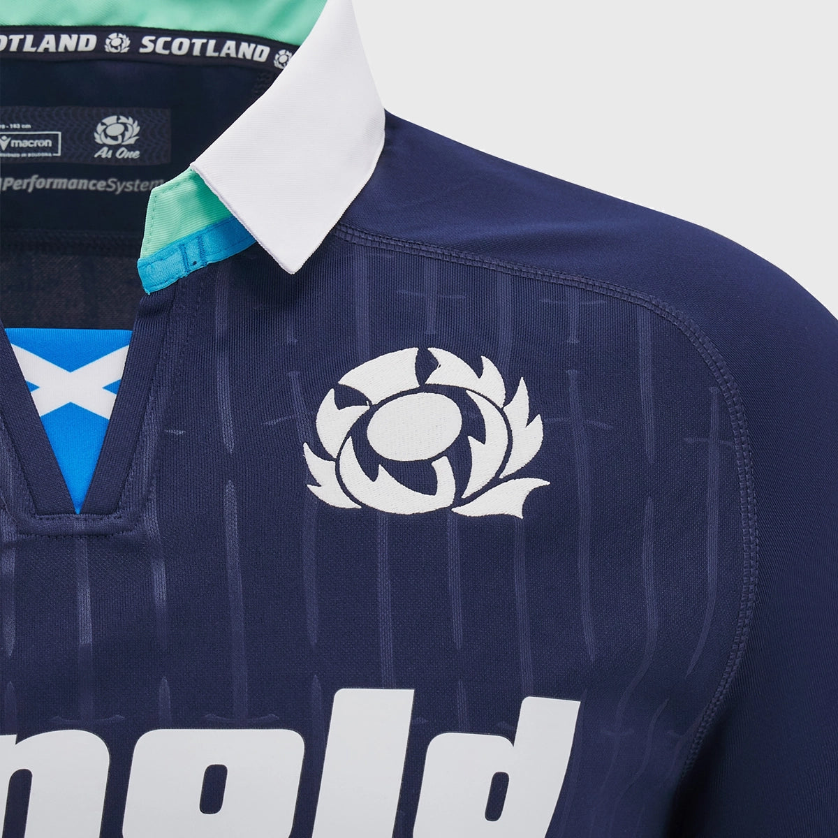 2024/25 Macron Scotland Men's Home Replica Rugby Shirt - Authentic Football Jersey for Fans & Players - Perfect for Match Days & Sports Events