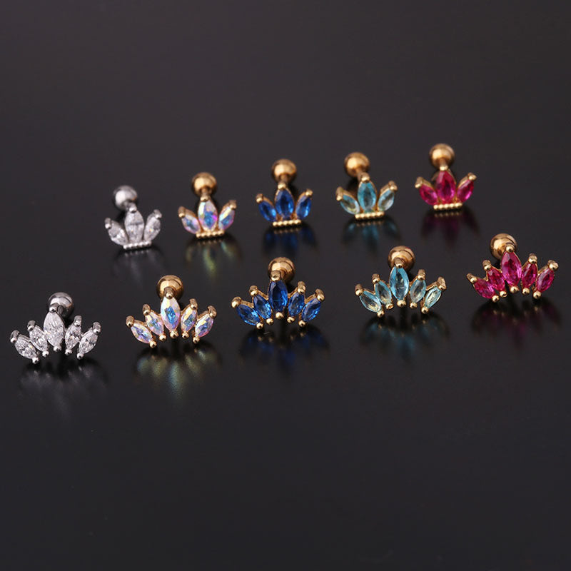 20G Cartilage Tiny Stud Earrings - Opal Stud Earrings for Women | Perfect for Daily Wear, Parties & Gifts | HSPJ287