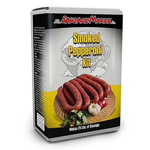 Premium Smoked Pepperoni Making Kit with Natural Hog Casings - DIY Sausage Maker for Home Smoking & Charcuterie | Perfect for BBQ, Pizza Toppings & Charcuterie Boards