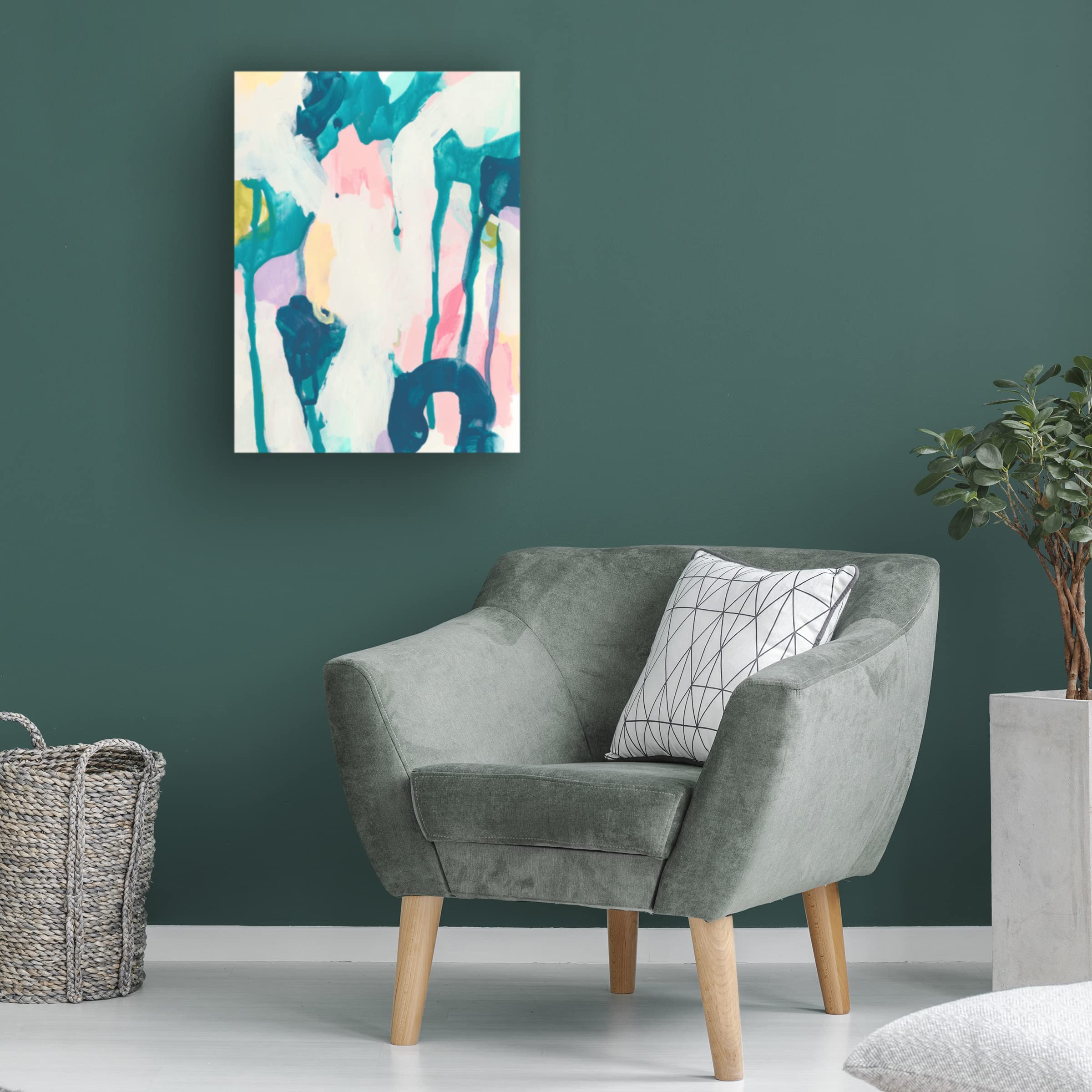 Trademark Fine Art 'Bright Vibe II' Abstract Canvas Wall Art by June Erica Vess - Modern Home Decor for Living Room, Bedroom & Office
