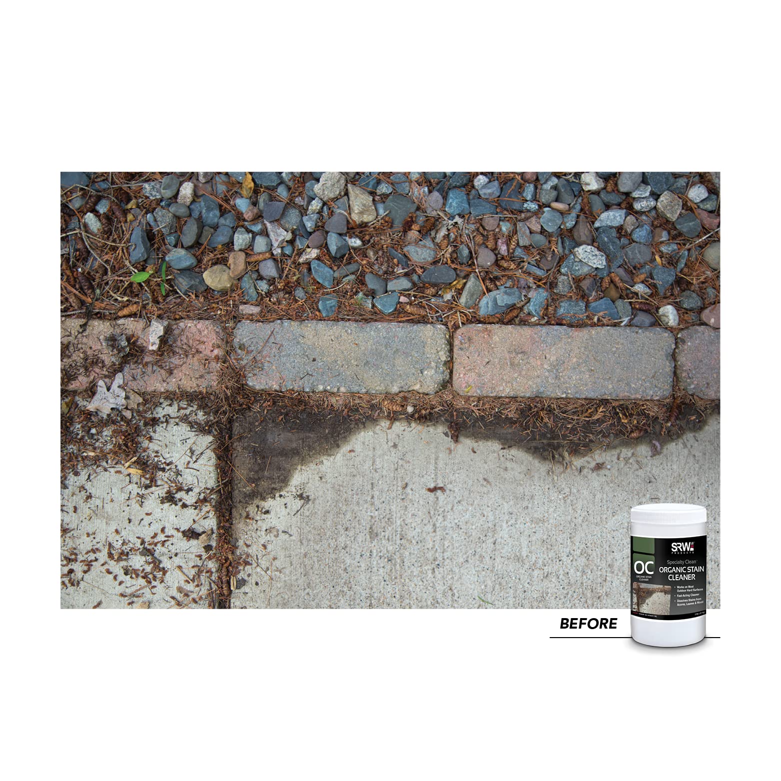 Best Organic Outdoor Stain Cleaner - 2 Pound Eco-Friendly & Powerful Formula for Patio, Deck, & Concrete | Safe for Kids & Pets
