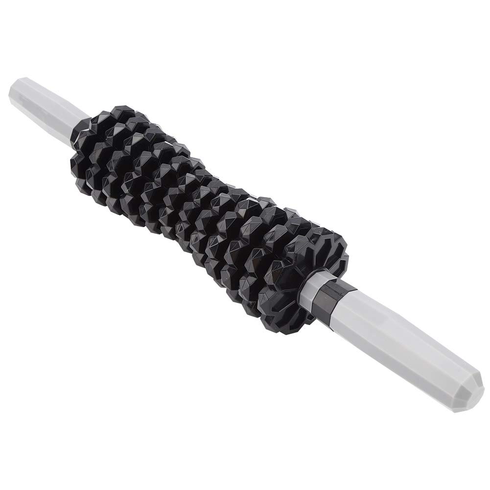 Premium Black Fitness Yoga Massage Stick Roller - Deep Muscle Relaxation & Recovery Tool for Athletes, Gym Workouts & Post-Exercise Pain Relief