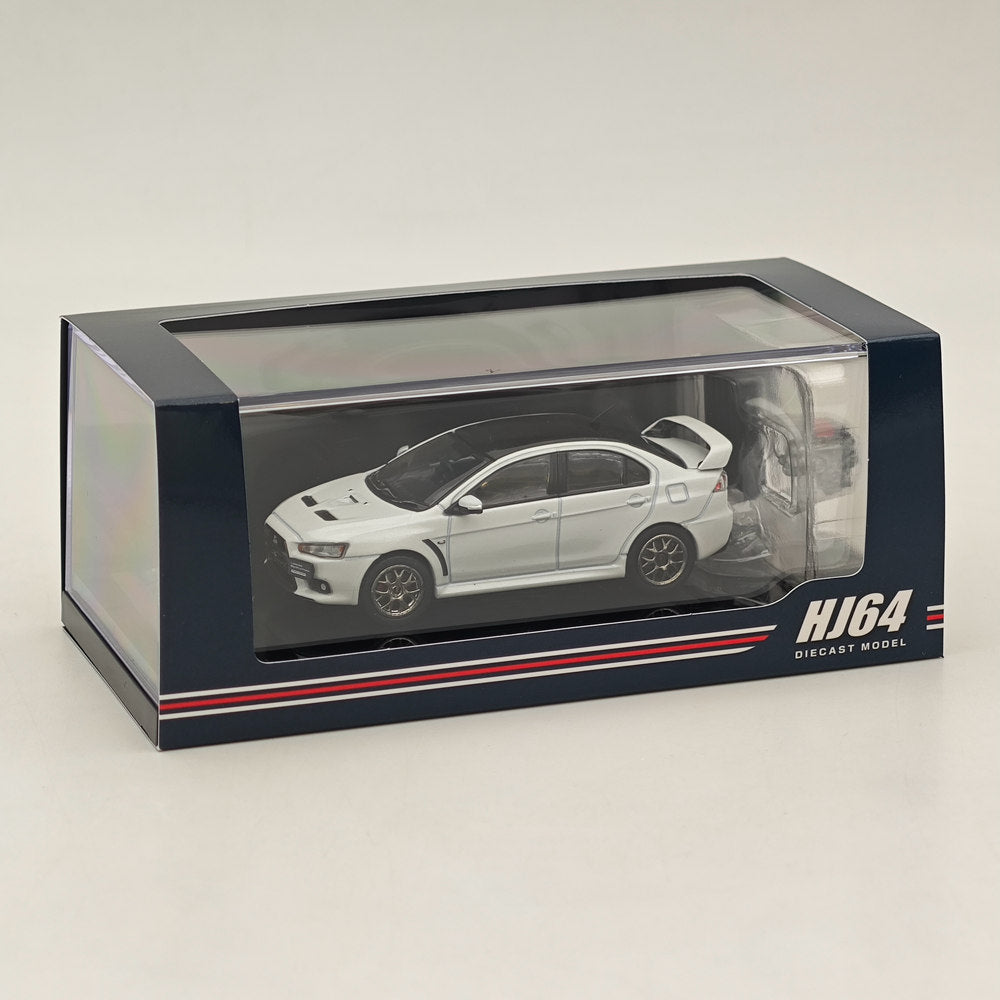 1/64 Scale Mitsubishi Lancer Evolution X Final Edition White Diecast Model Car - Hobby Japan HJ642053CWP - Perfect for Collectors, Racing Enthusiasts & Display