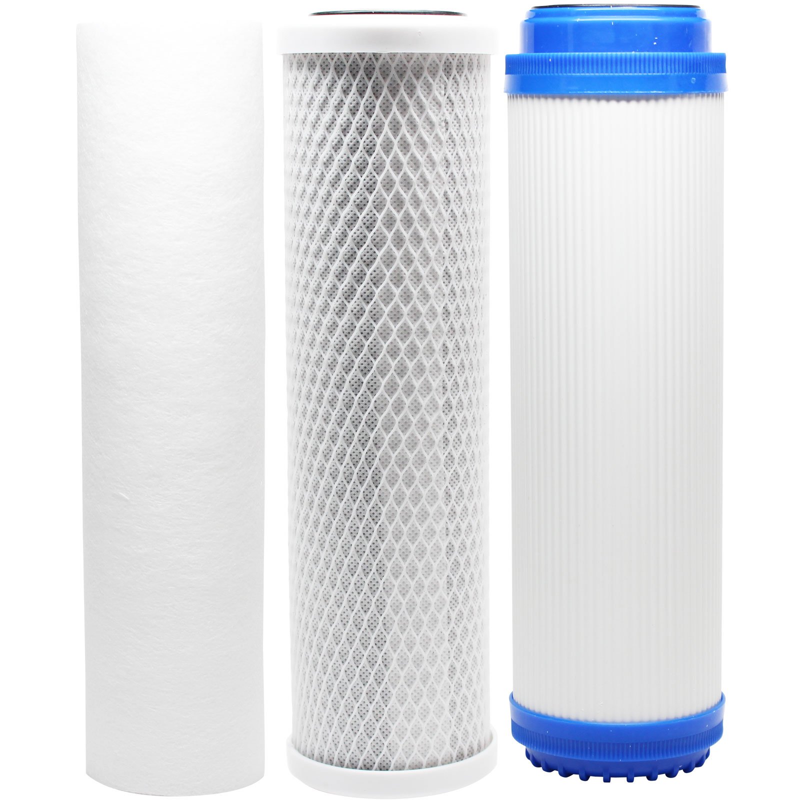3-Pack Replacement Filter Kit for Pentek 150587 RO System - Carbon Block, PP Sediment & GAC Water Filters - Denali Pure Brand - Perfect for Home & Office Water Purification Systems