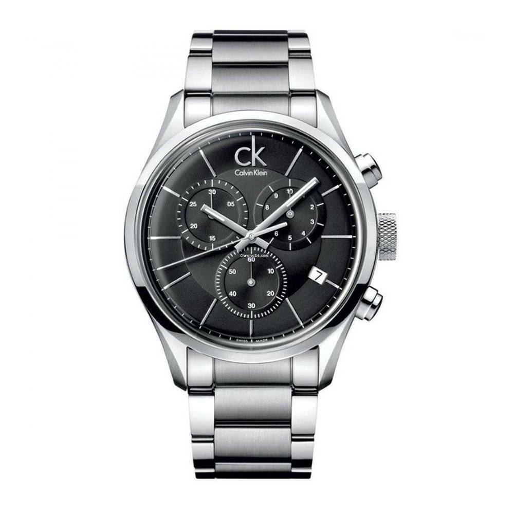 Calvin Klein K2G27143 Men's Chronograph Watch - Stainless Steel Case, Leather Strap, Water Resistant | Perfect for Business, Casual & Formal Occasions
