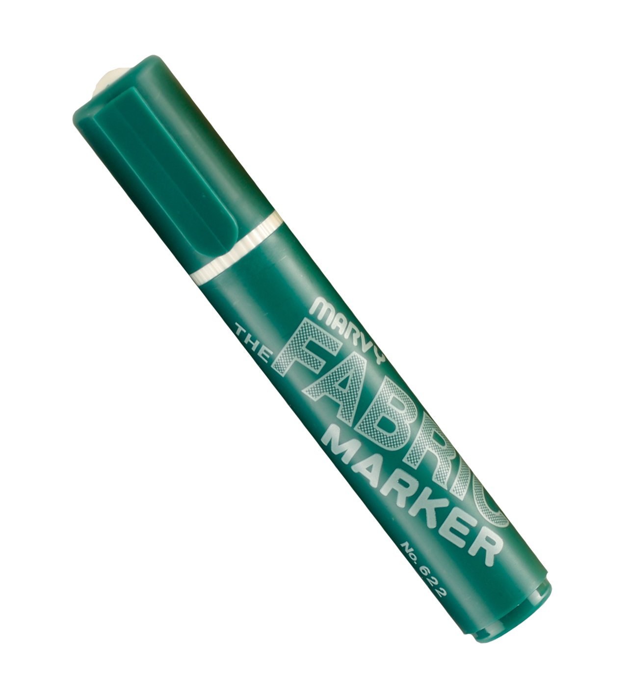 UCHIDA Marvy Broad Point Fabric Marker - Permanent Green Fabric Pen for DIY Crafts, Clothing, and Textile Art - Ideal for T-Shirts, Canvas, and Home Decor Projects