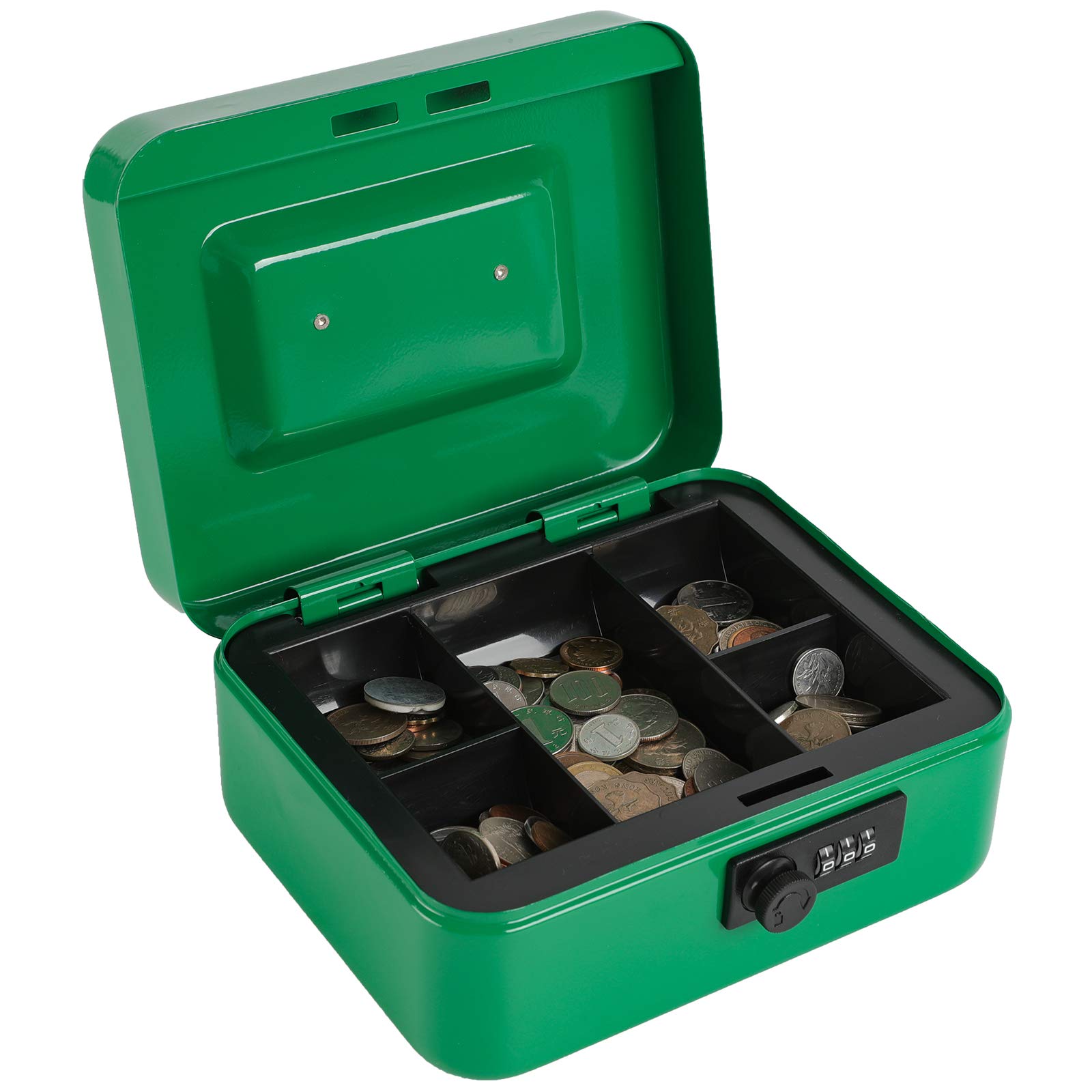 XYDLED Combination Lock Cash Box with Removable Money Tray - Medium 7.87