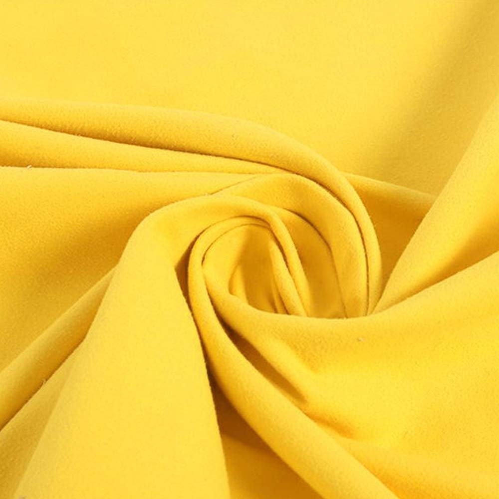 Microfiber Pool Lounge Chair Cover with Pockets - Waterproof Beach Towel for Sun Lounger, Patio & Garden - Perfect for Summer Holidays, Sunbathing & Outdoor Relaxation (Yellow)