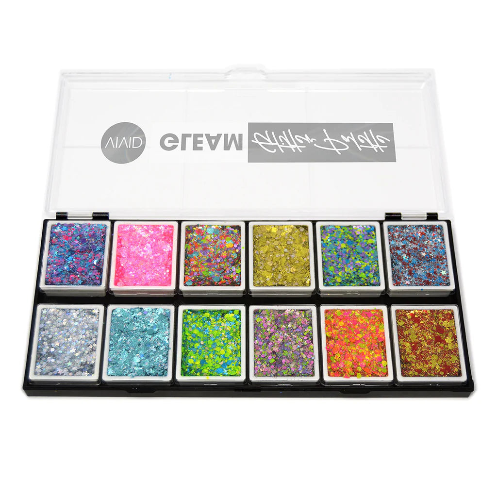 Let's Party Gleam Glitter Eyeshadow Palette - Shimmer Makeup for Festivals, Halloween & Night Out