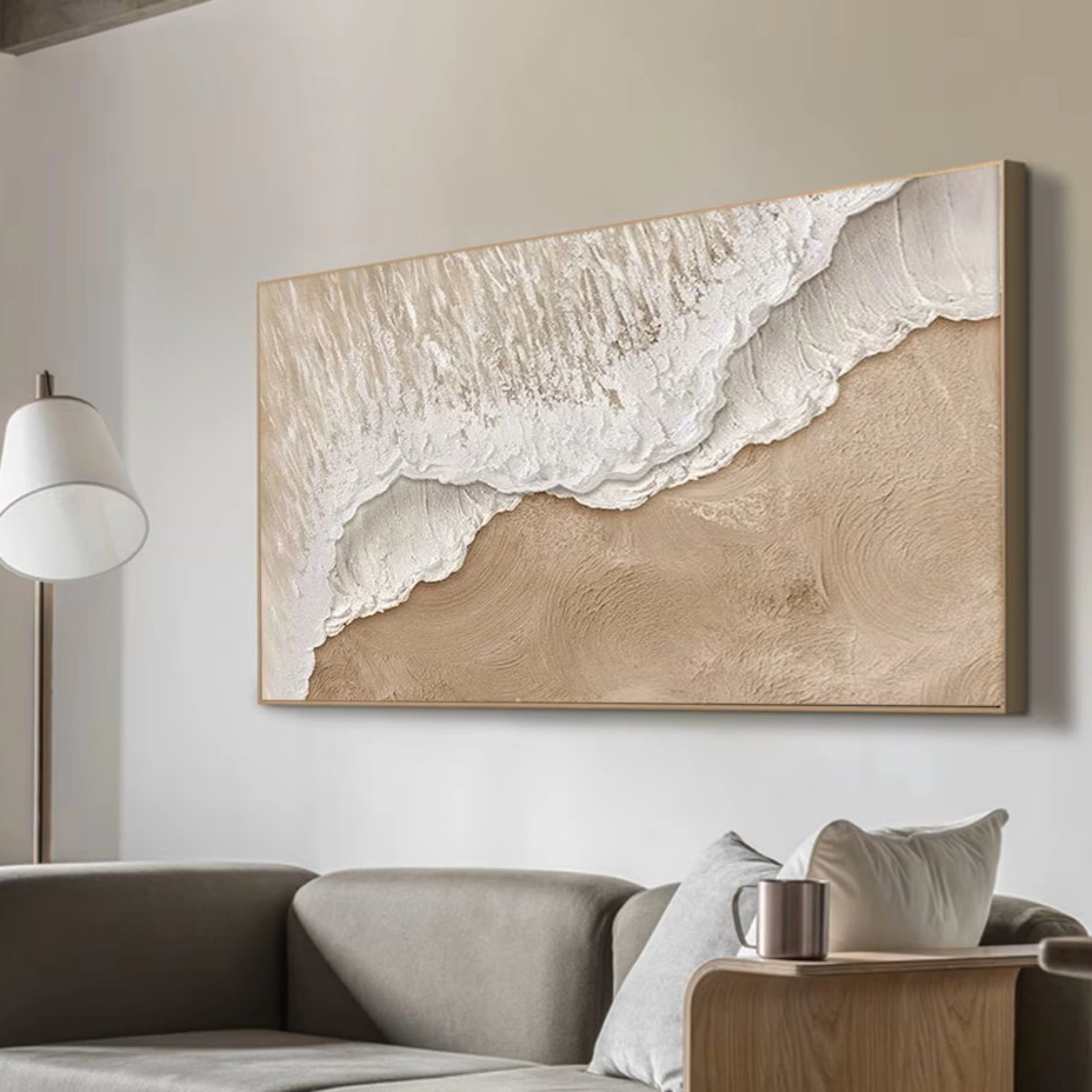 Ocean And Sky Painting #OS 077 - Handmade Canvas Wall Art for Home Decor, Office & Living Room