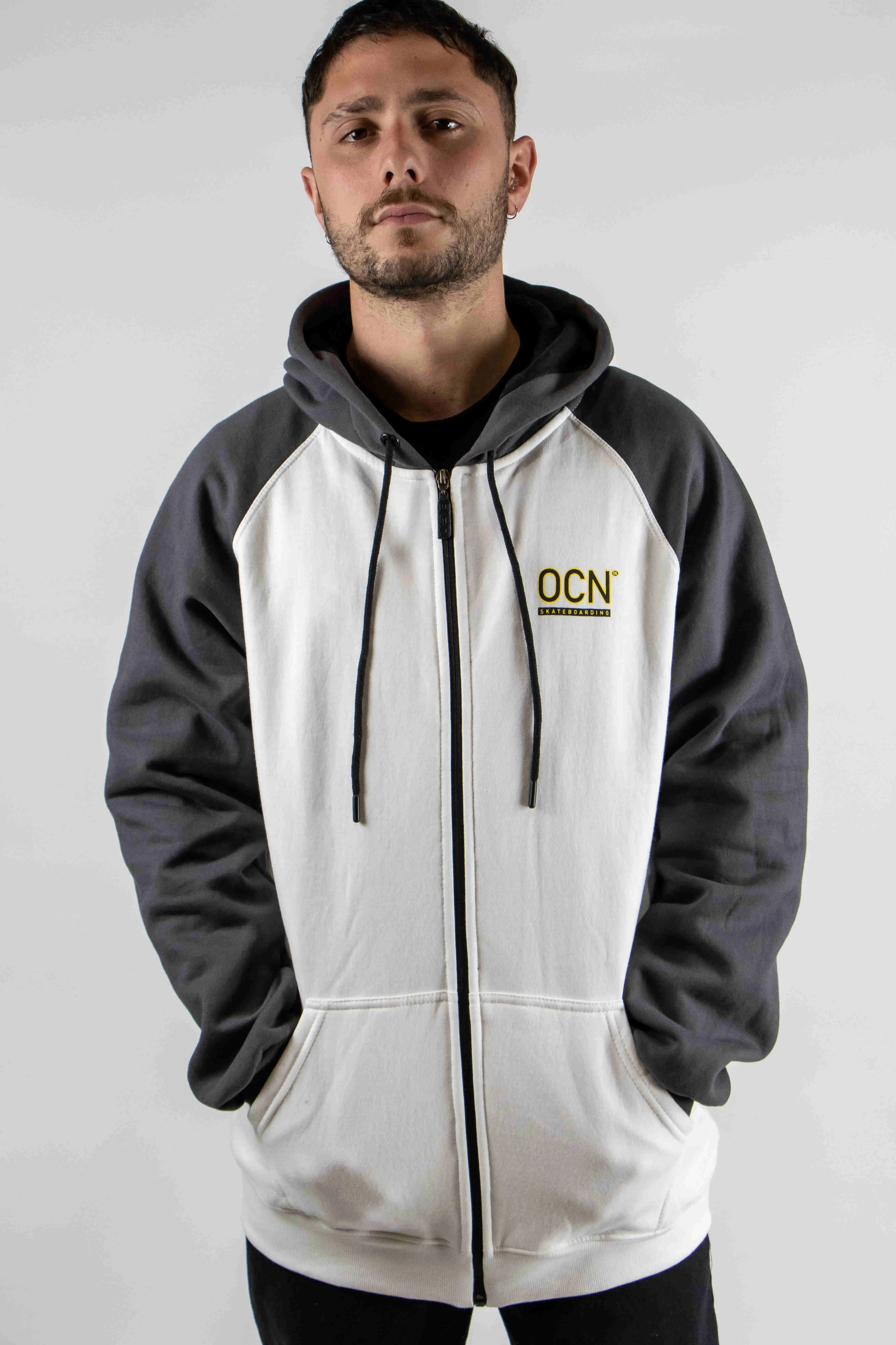 Ocn H Sleeve White Pavime Grey Campera - Lightweight & Comfortable Jacket for Outdoor Activities & Casual Wear