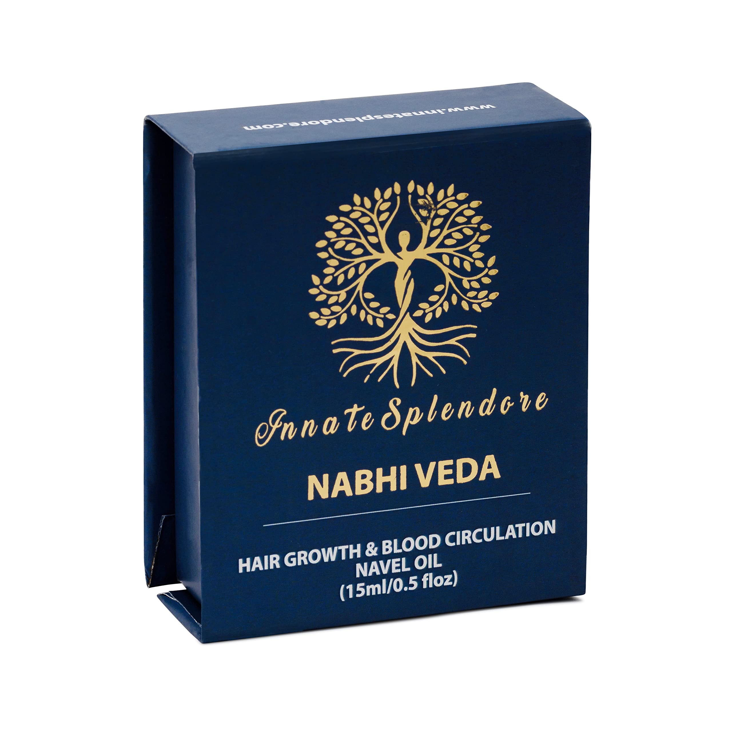 NABHI VEDA Hair Growth Oil - Belly Button Oil for Circulation & Silk Hair Care