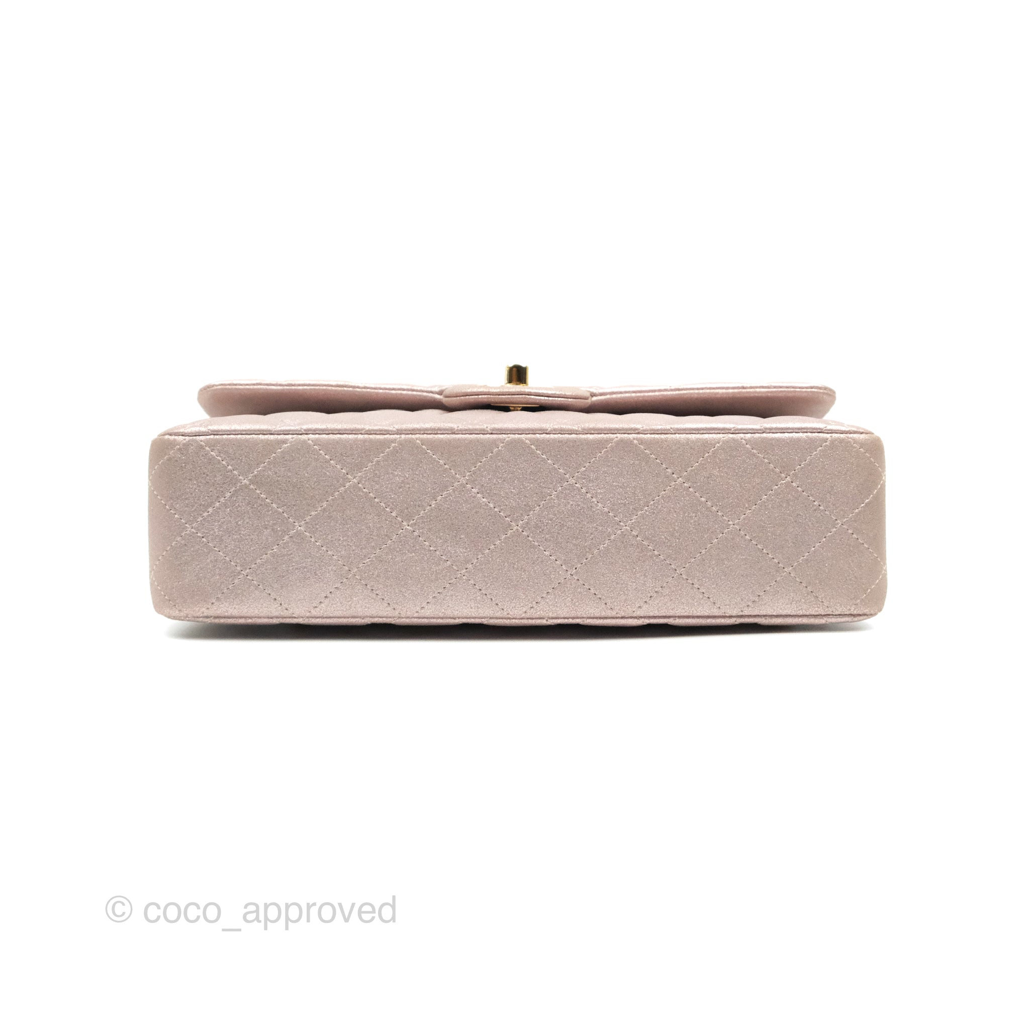 Chanel Classic M/L Medium Double Flap Bag in Rose Gold Pink Lambskin with Gold Hardware - Luxury Handbag for Women, Perfect for Parties, Weddings & Special Occasions