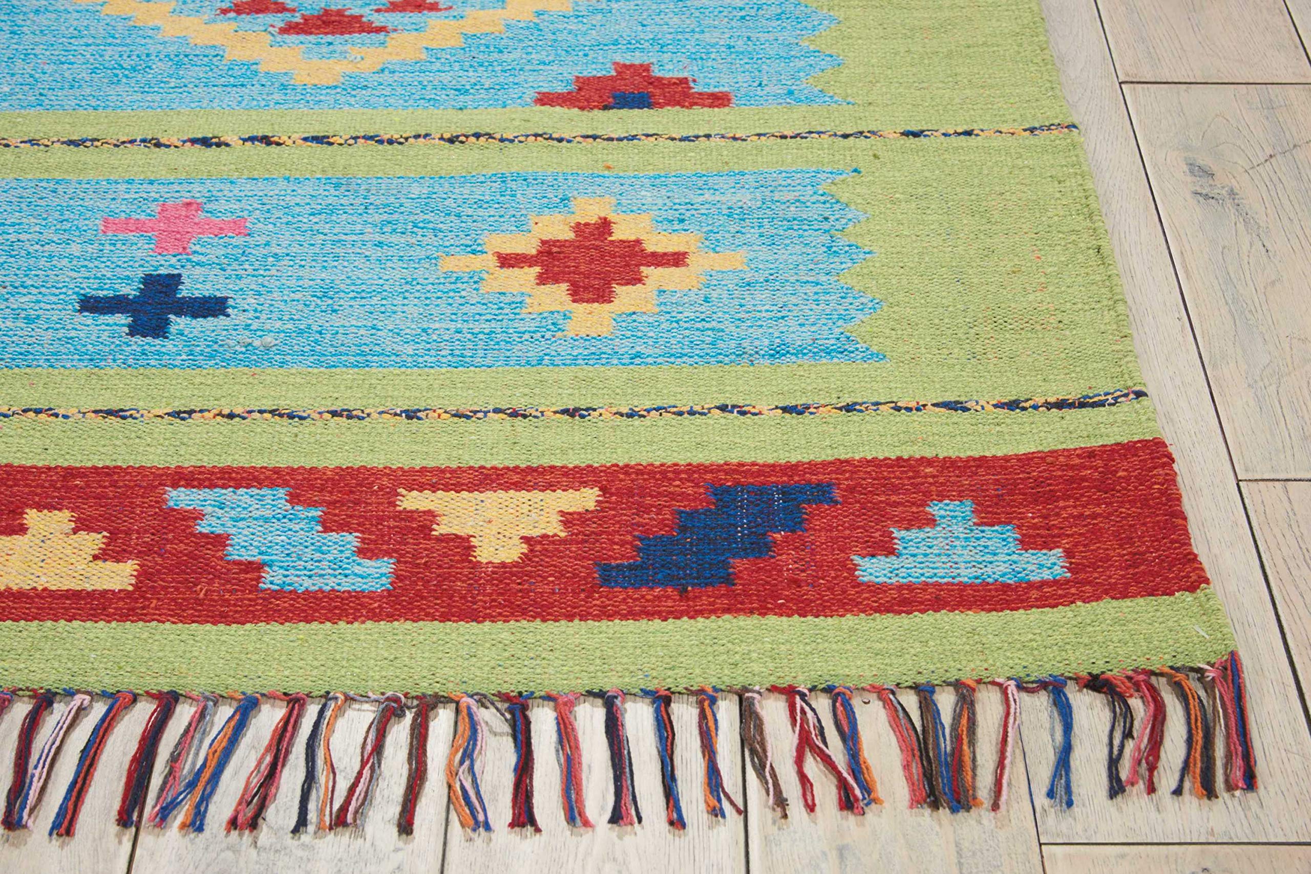 Nourison Baja Tribal Blue/Green 3'6