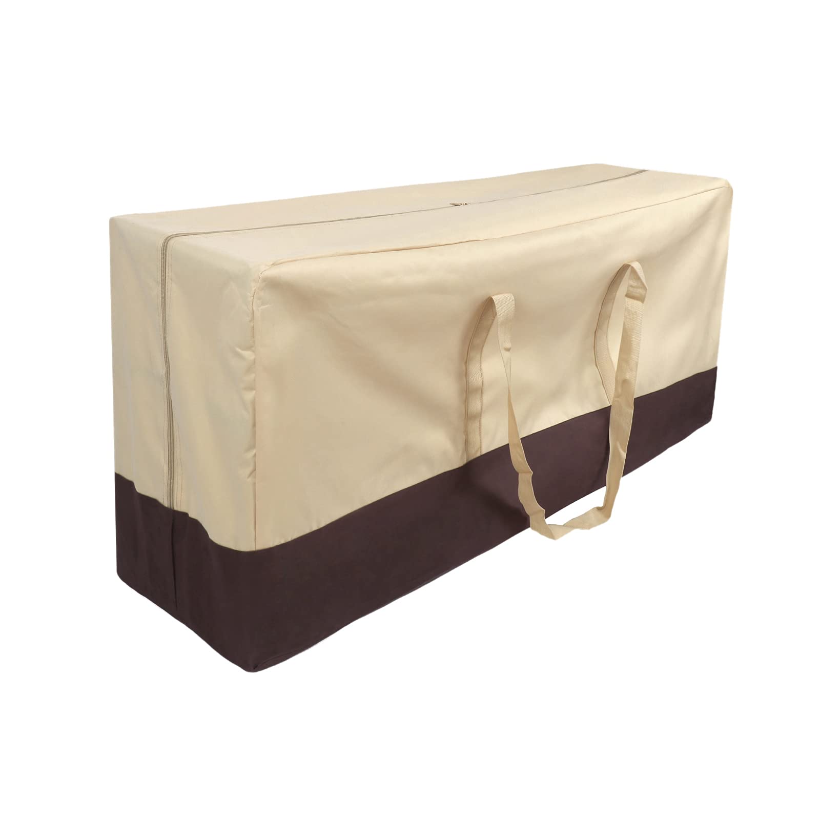 Waterproof 600D Oxford Patio Cushion Storage Bag with Handles & Zipper - Outdoor Furniture Seat Cushion Protector for Deck, Porch, and Poolside Storage