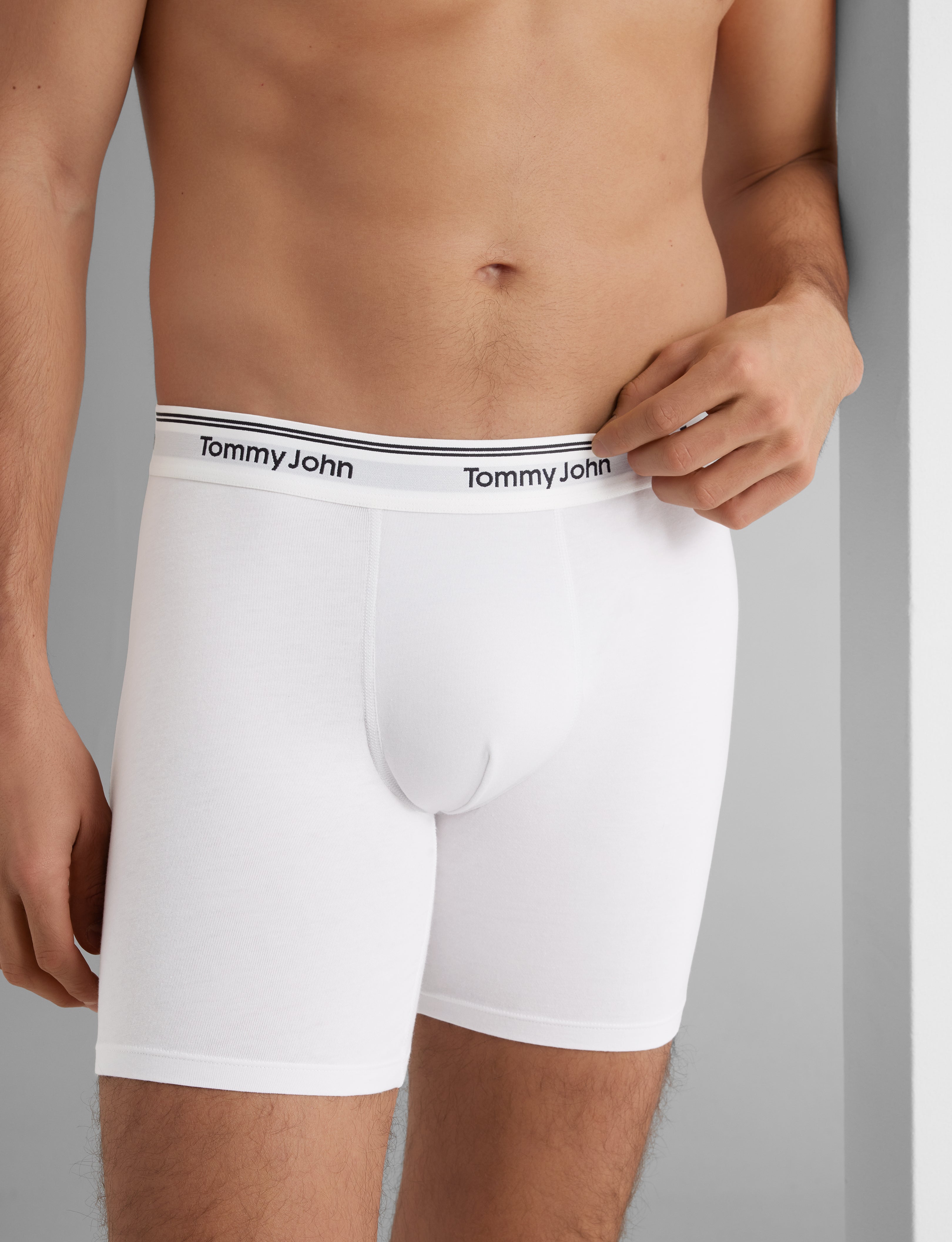 Premium Cotton Mid-Length Boxer Briefs for Men - 6-Pack Soft Breathable Underwear for All-Day Comfort | Workout, Lounge & Everyday Wear