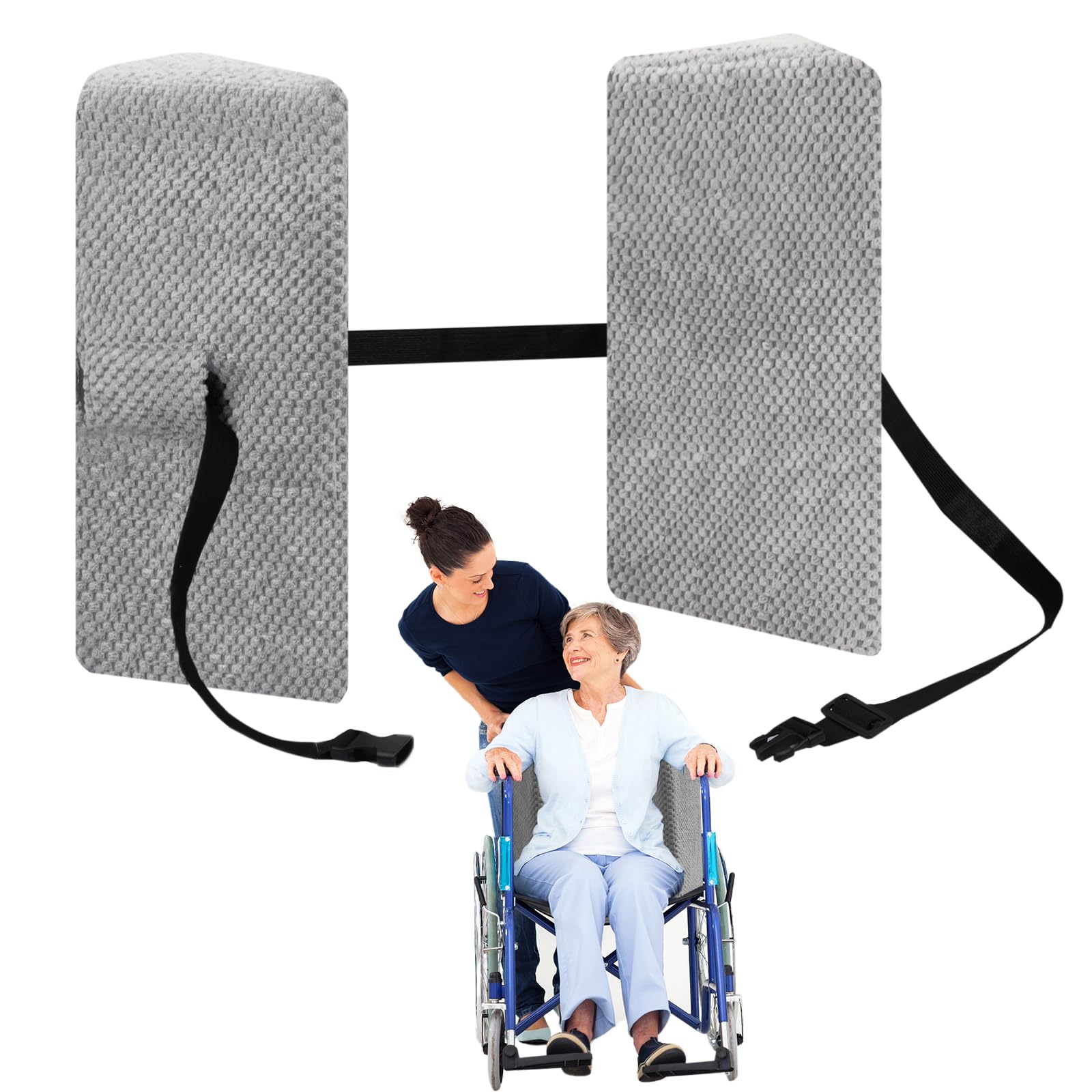 **Lateral Support Cushion for Wheelchair - Foam Wedge Pillow with Contoured Design for Elderly - Side Padding & Posture Support - Ideal for Comfort & Pressure Relief in Wheelchairs**