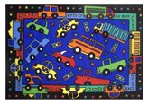 LA Rug - Fun Bip Bip Kids Area Rug with Multi-Color Design | Non-Slip Playroom & Nursery Carpet for Boys & Girls | Perfect for Bedroom, Play Area & Daycare