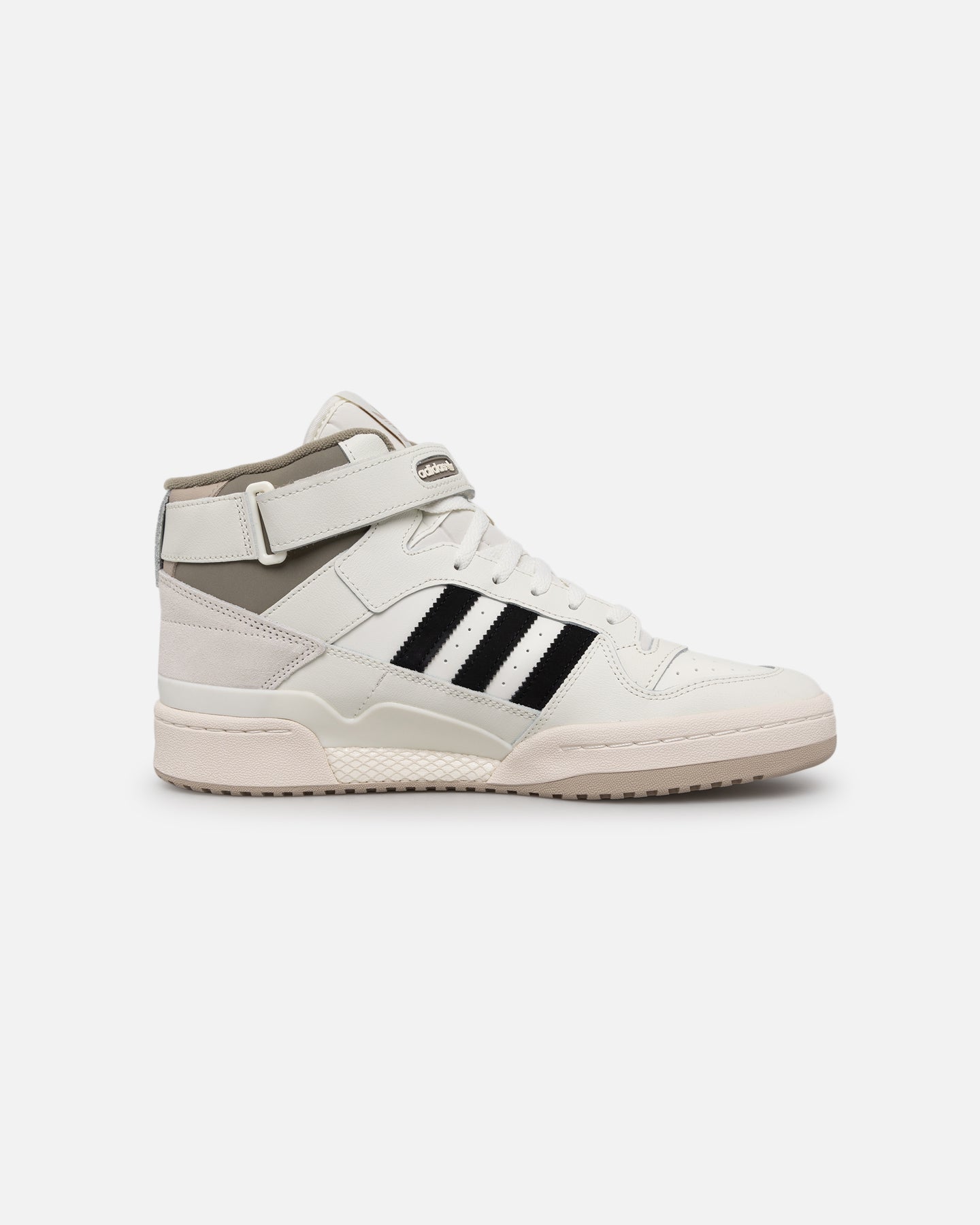 Adidas Forum Mid Sneakers - Off White, Core Black & Wonder Beige | Men's Basketball Shoes for Streetwear & Casual Style