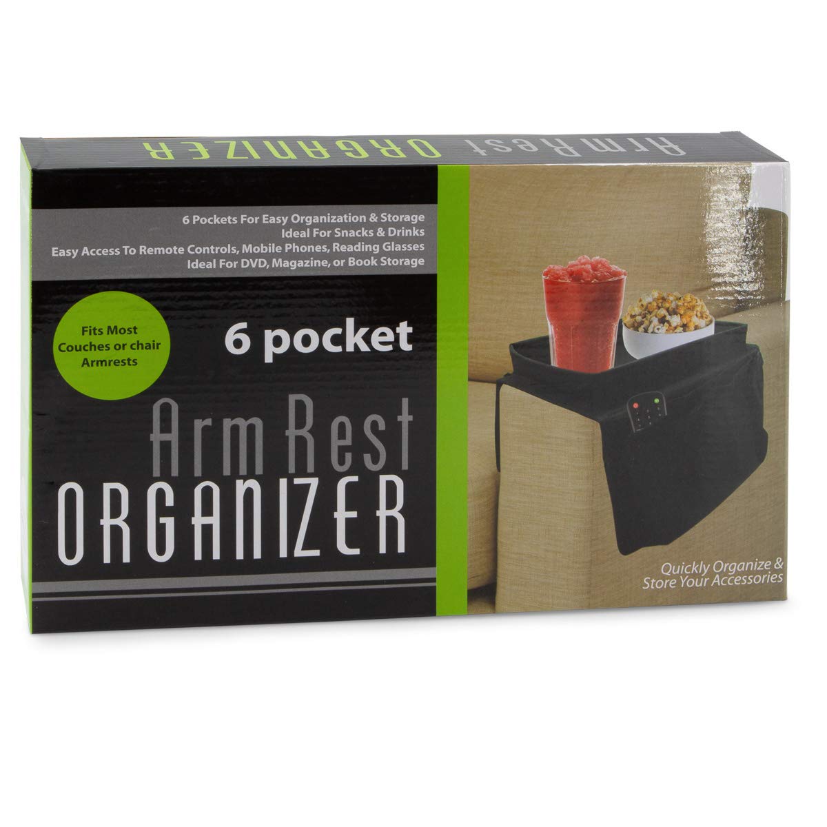 Car Armrest Organizer with Multiple Pockets - Perfect for Storage in Vehicles, Travel & Road Trips