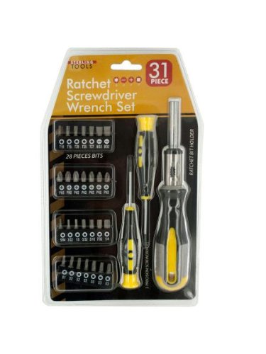 OC583 Sterling 31-Piece Ratchet Screwdriver Wrench Set - Professional Tool Kit for Home Repair, Auto Maintenance & DIY Projects