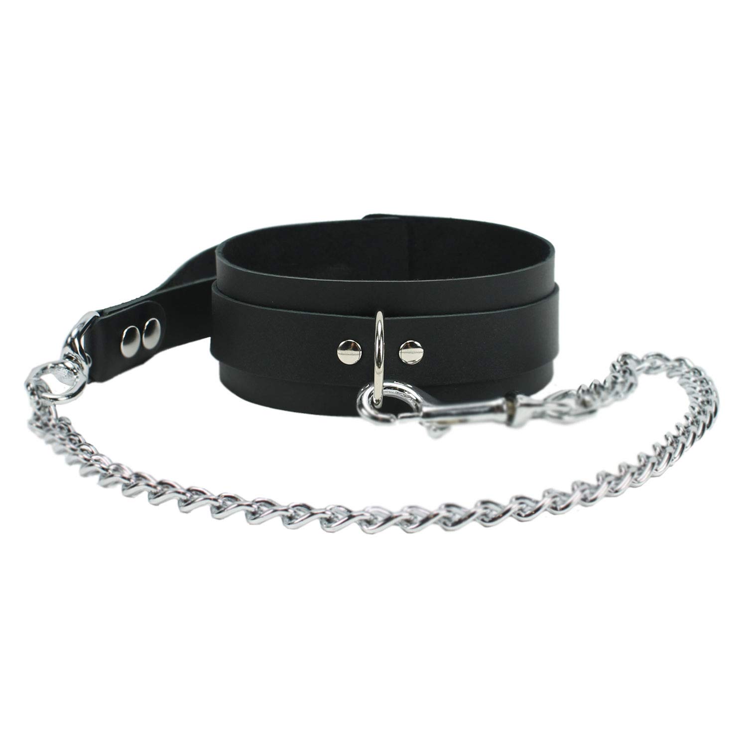 Premium Genuine Cow-Hide Leather Dog Collar and Leash Set - Royal Black, Small Size | Durable & Stylish for Daily Walks, Training & Outdoor Adventures