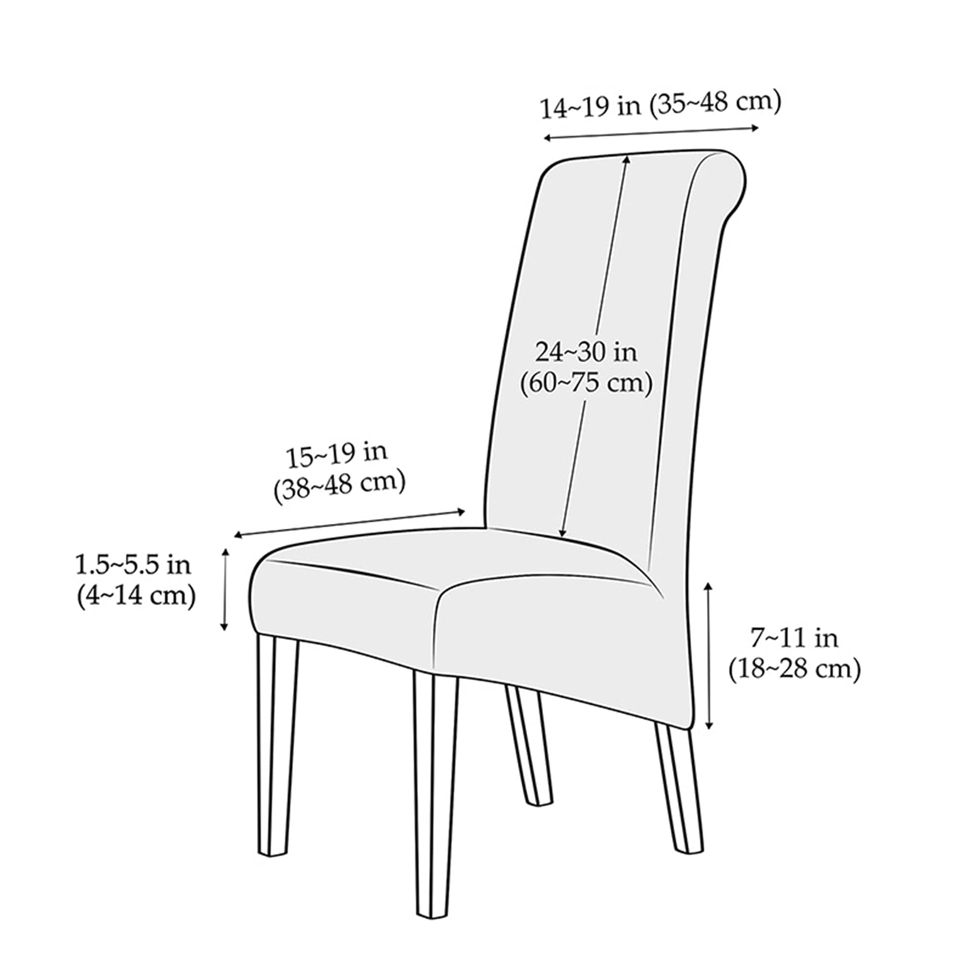 2 Pack Crushed Velvet Dining Chair Covers - Stretchable Slipcovers with Elastic Edge, Washable Seat Protectors for Wedding & Home Decor (Champagne) | Perfect for Dining Rooms, Events & Furniture Protection
