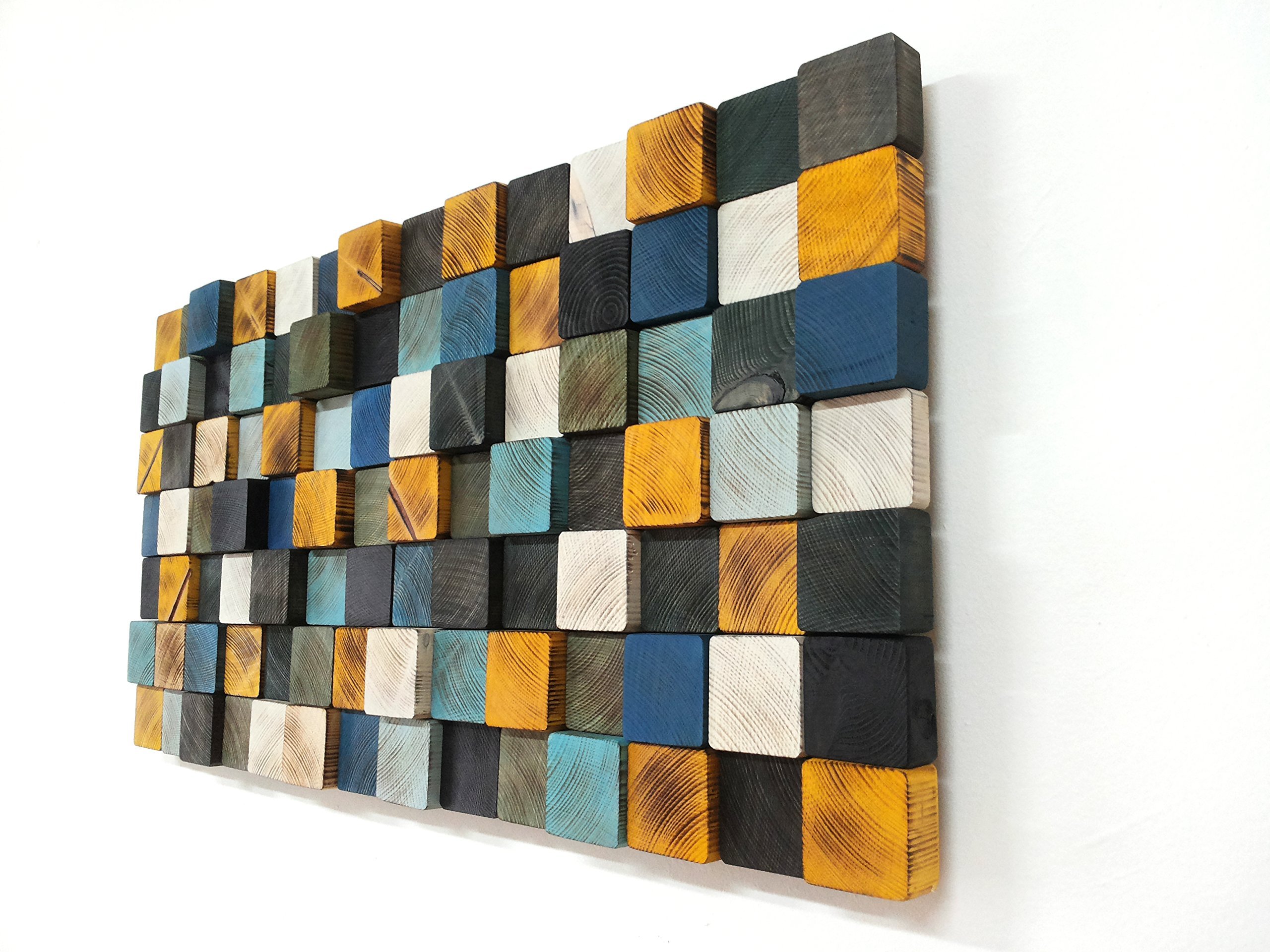 Wooden Sound Diffuser Panels - Acoustic Wall Decor for Living Room & Home Theater - 3D Hanging Art Panels for Noise Reduction & Stylish Interior Design