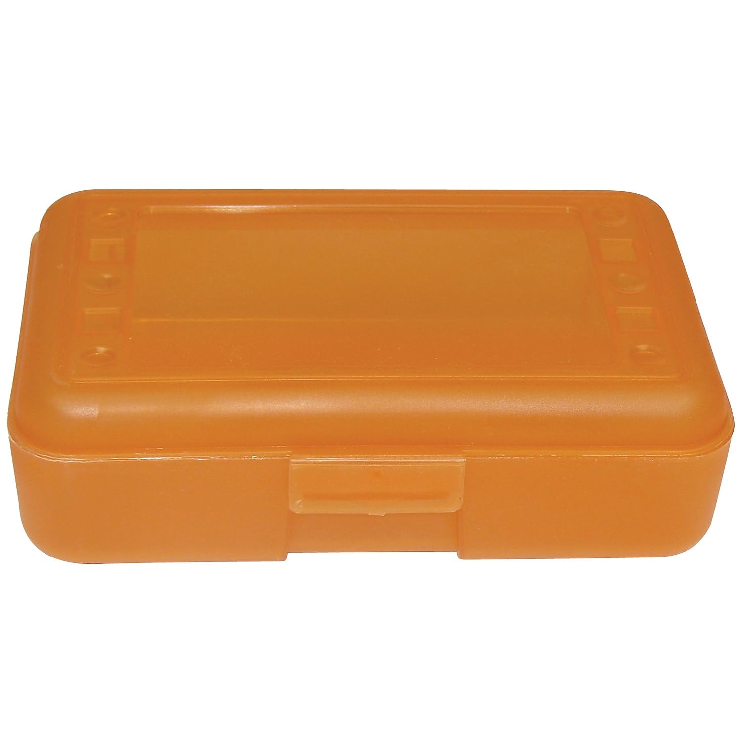 Romanoff Products Pencil Box - Durable Orange School Supply Organizer for Kids & Students - Perfect for Classroom, Homework, and Art Storage