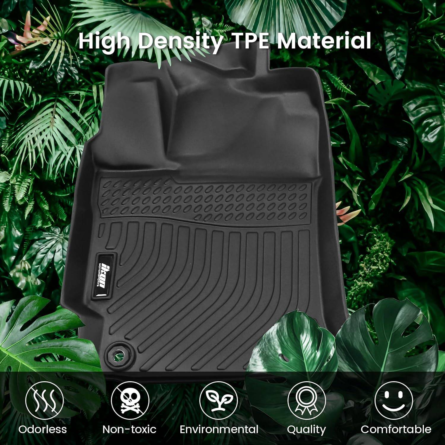 IKON 3D TPE All-Weather Floor Mats for 2016-2019 Chevrolet Cruze - Custom Fit Car Floor Liners (3-Piece Set) - Perfect for Winter Snow, Rain & Mud Protection