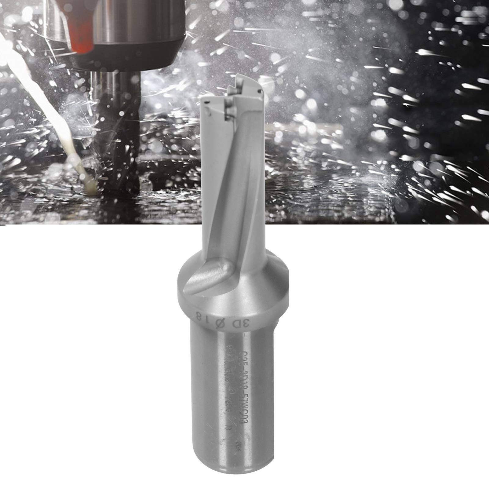 High-Speed Water Jet CNC U Drill Shank - Cemented Carbide Cutting Tool for Wood & Timber Processing - Perfect for Carpentry, Furniture Making & DIY Woodworking Projects