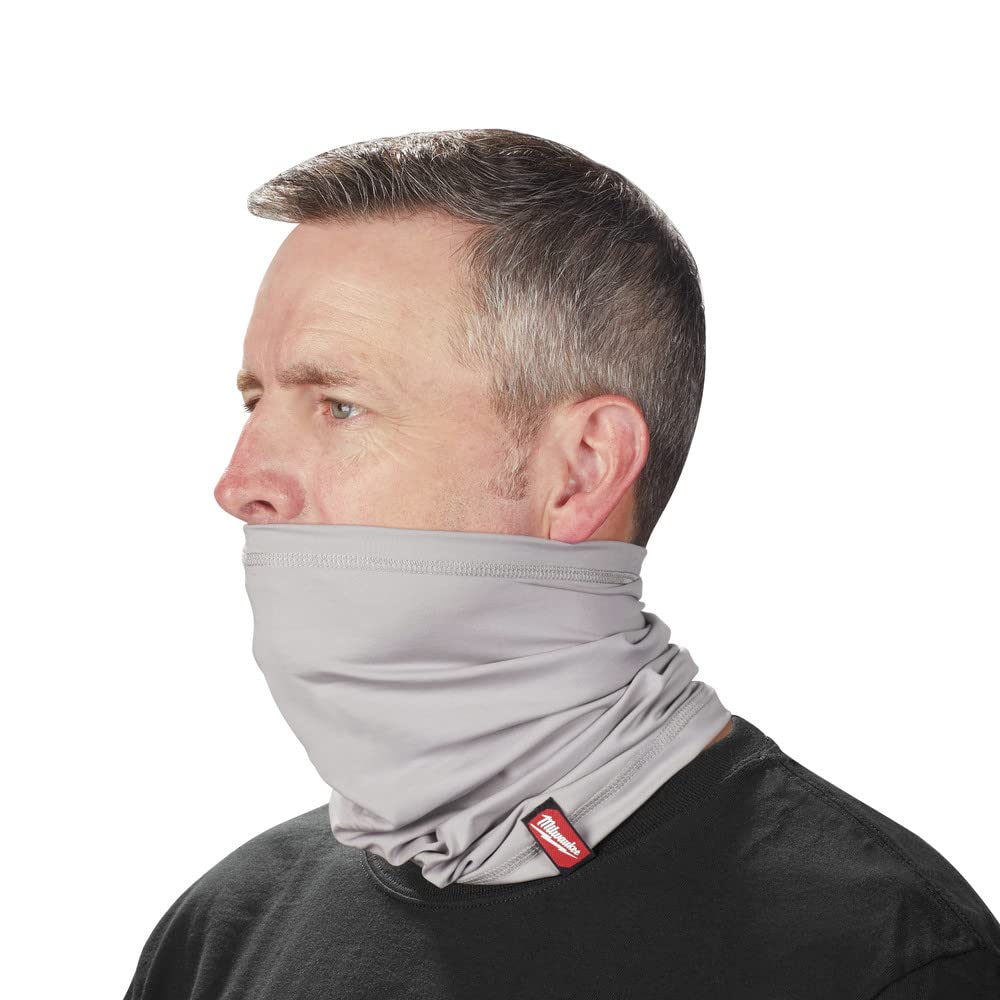 Milwaukee 423G Multi-Function Neck Gaiter - Gray Balaclava, Face Mask & Headband for Outdoor Sports, Hiking & Winter Activities