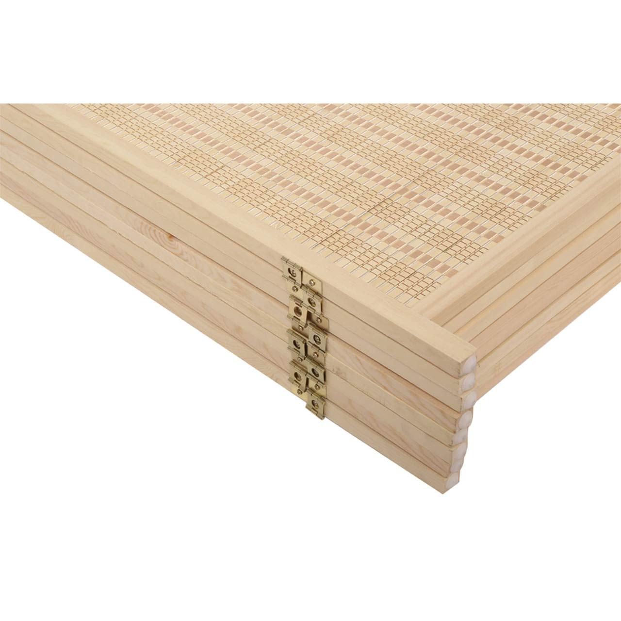 Legacy Decor 6-Panel Natural Wood & Bamboo Woven Room Divider - Folding Privacy Screen for Bedroom, Living Room & Office Space