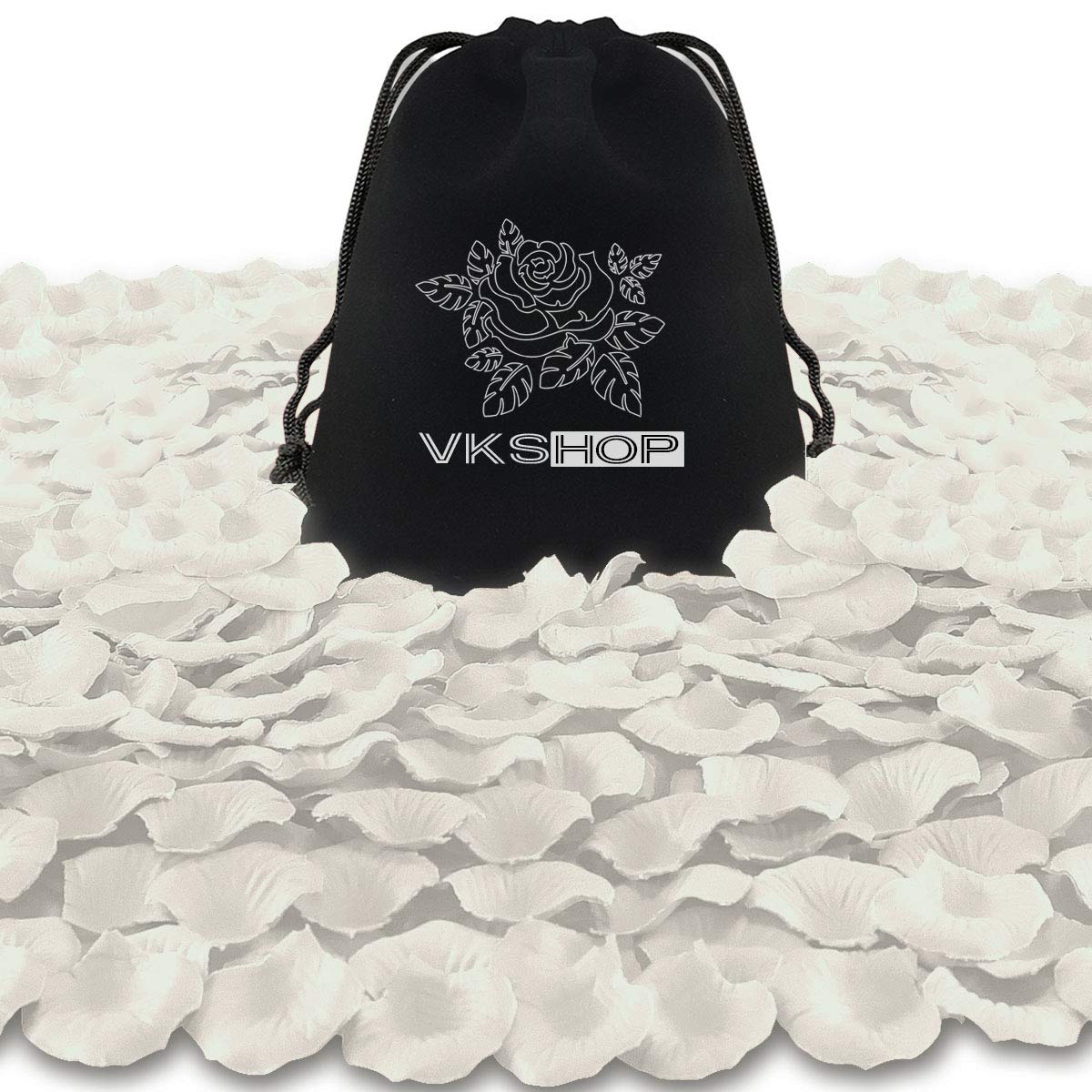 4500 Pack White Artificial Rose Petals - Premium Silk Fake Flower Petals for Wedding Decor, Romantic Night, Valentine's Day, Anniversary & Party Decoration - Perfect for Aisle Scattering, Table Centerpieces, and Photo Backdrops
