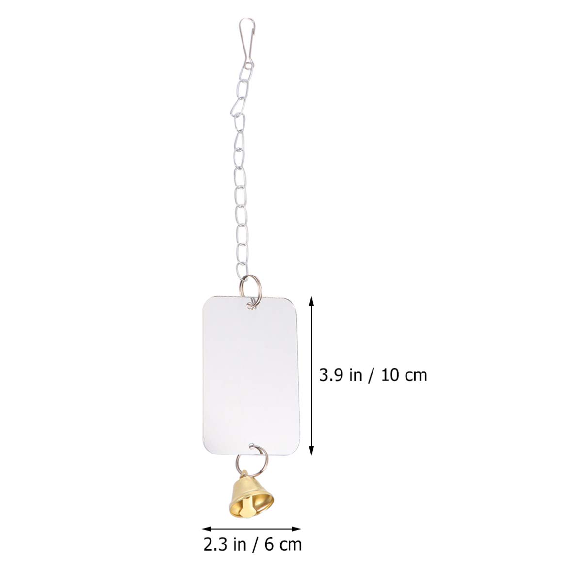 Balacoo Hanging Bird Mirror Toy - Cage Decor for Lovebirds, Budgies, Cockatiels & Parrots | Interactive Bird Toy for Mental Stimulation & Playtime Fun