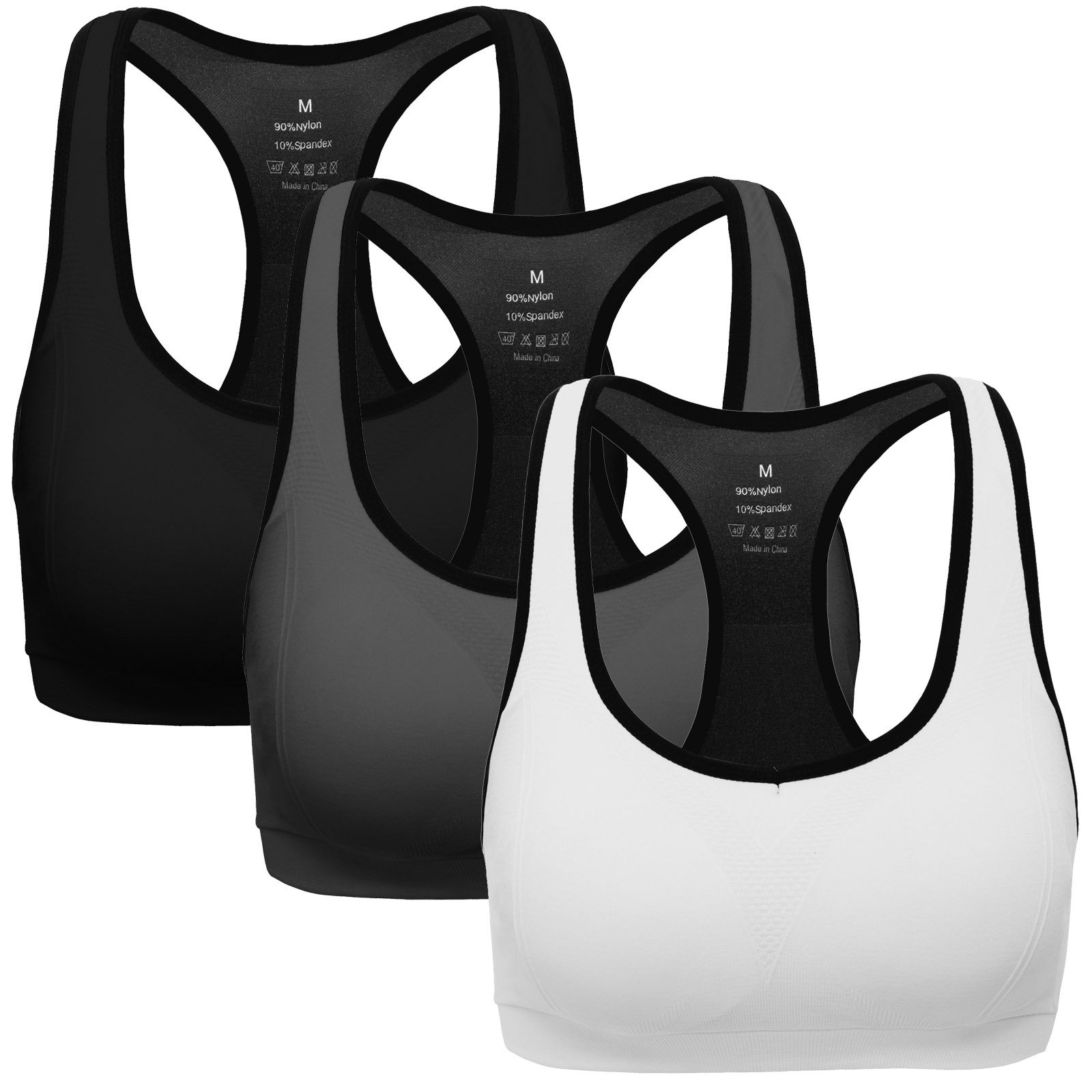 MIRITY Women's High Impact Sports Bra - Racerback Workout Gym Activewear for Running, Yoga & Fitness Training