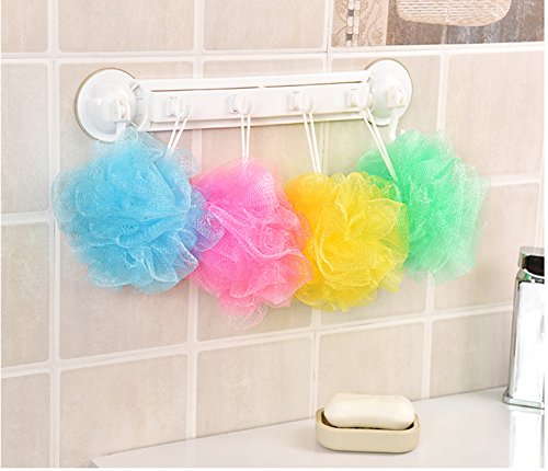 Multicolor Nylon Mesh Bath Ball Scrubber - Soft Exfoliating Shower Sponge for Body Cleaning & Relaxation | Perfect for Bath Tubs, Spa Days & Gentle Skin Exfoliation