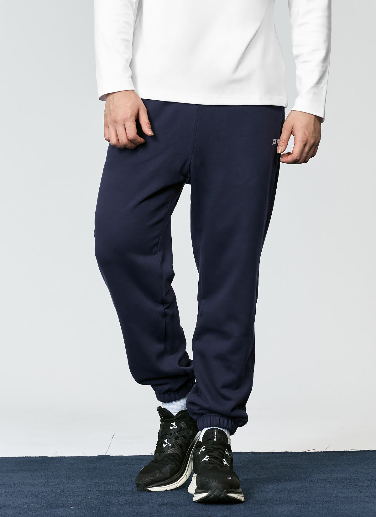French Terry Loose Fit Jogger Pants for Men - Comfortable Casual Sweatpants with Elastic Waist & Pockets - Perfect for Lounge, Workout & Travel