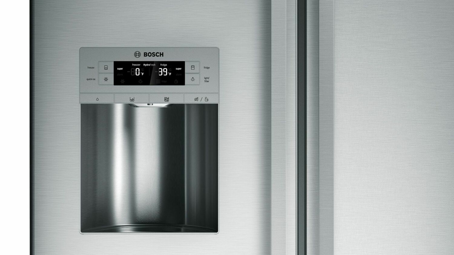 Bosch B26FT50SNS 800 Series 36 Inch French Door Bottom Freezer Refrigerator in Stainless Steel - Easy Clean, Energy Efficient for Modern Kitchens & Open Floor Plans