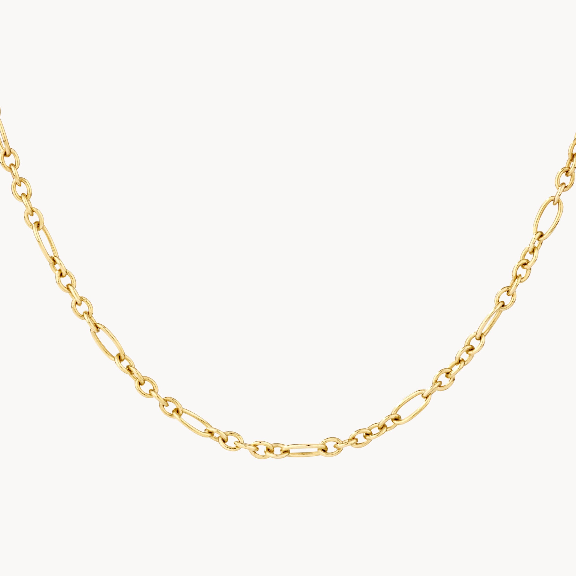 Figaro Paperclip Necklace in Gold - 14K Gold Plated Minimalist Chain Jewelry for Women - Perfect for Everyday Wear, Office & Special Occasions