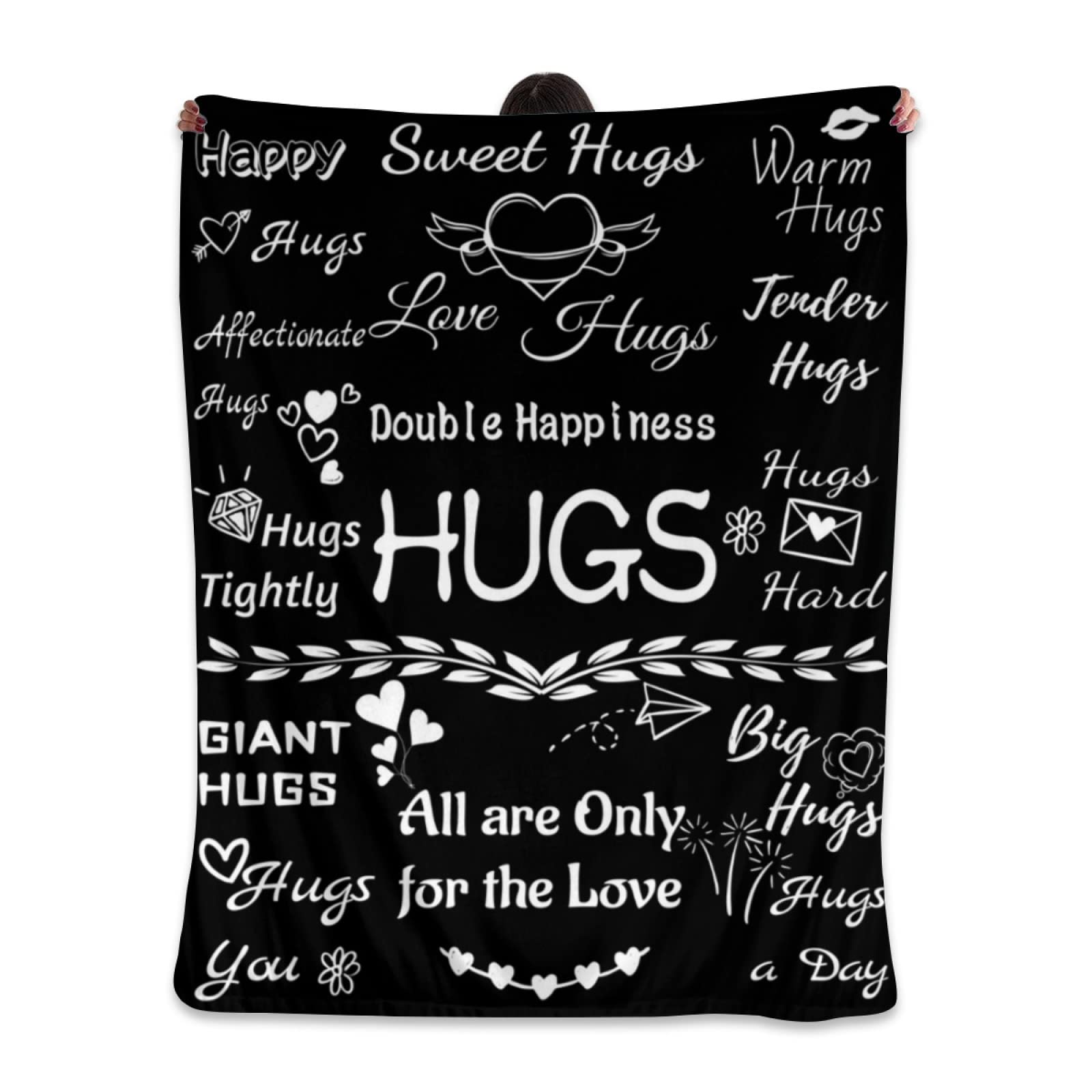 Healing Hugs Blanket - Soft Comfort for Positive Energy, Love & Hope - Get Well Soon Gift for Women & Men - Sympathy Present for Patients - 80x60 Inches - Perfect for Relaxation, Recovery & Emotional Support