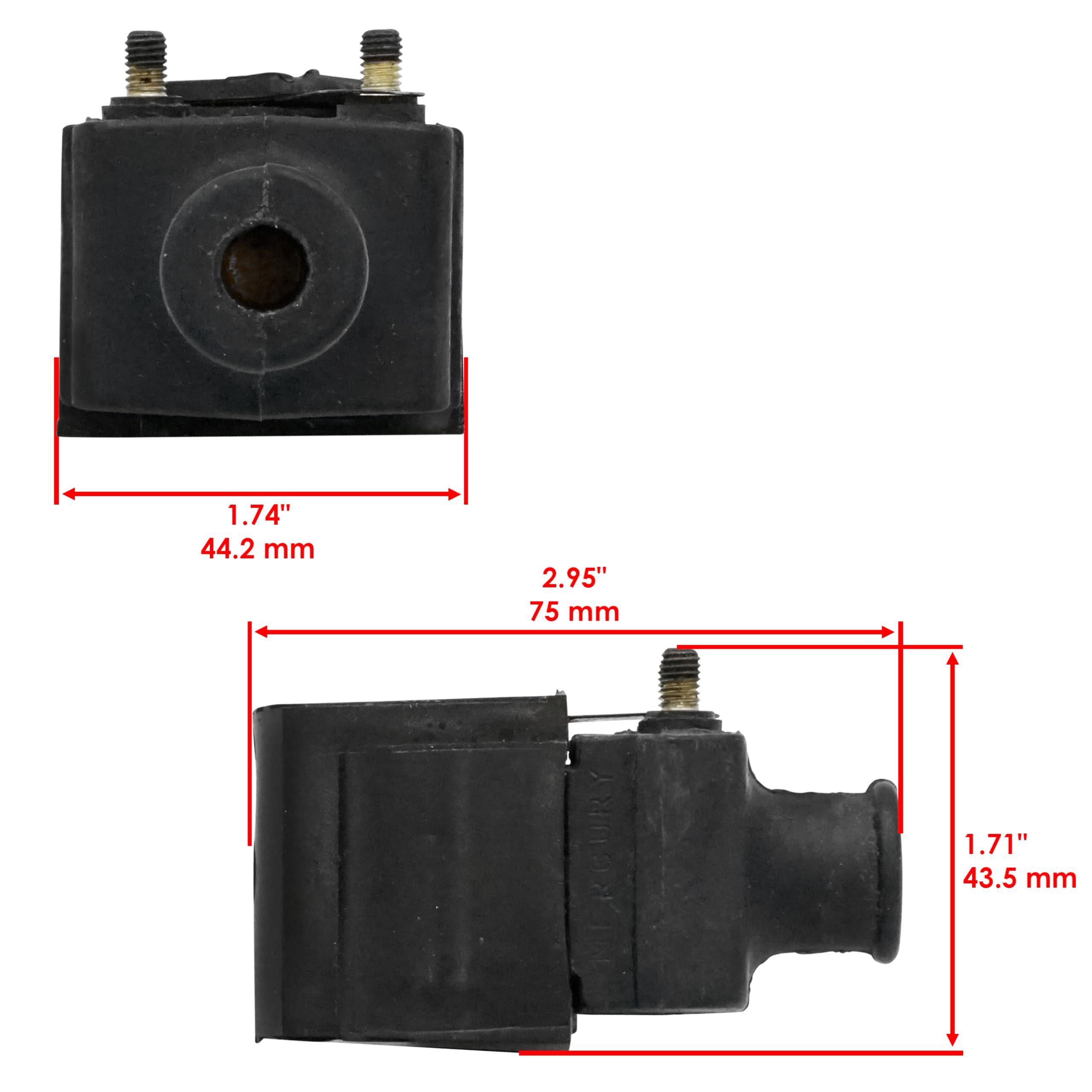 Caltric 6-Pack Ignition Coils Compatible with Mercury Outboard 200HP Engine 1973-1980 & 1982-1999 - Replacement Parts for Marine Boat Motor Performance & Reliability